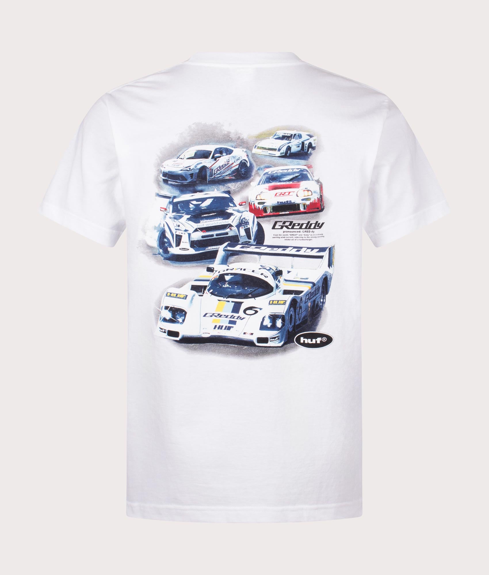 HUF Mens HUF X GReddy T-Shirt - Colour: White - Size: Small