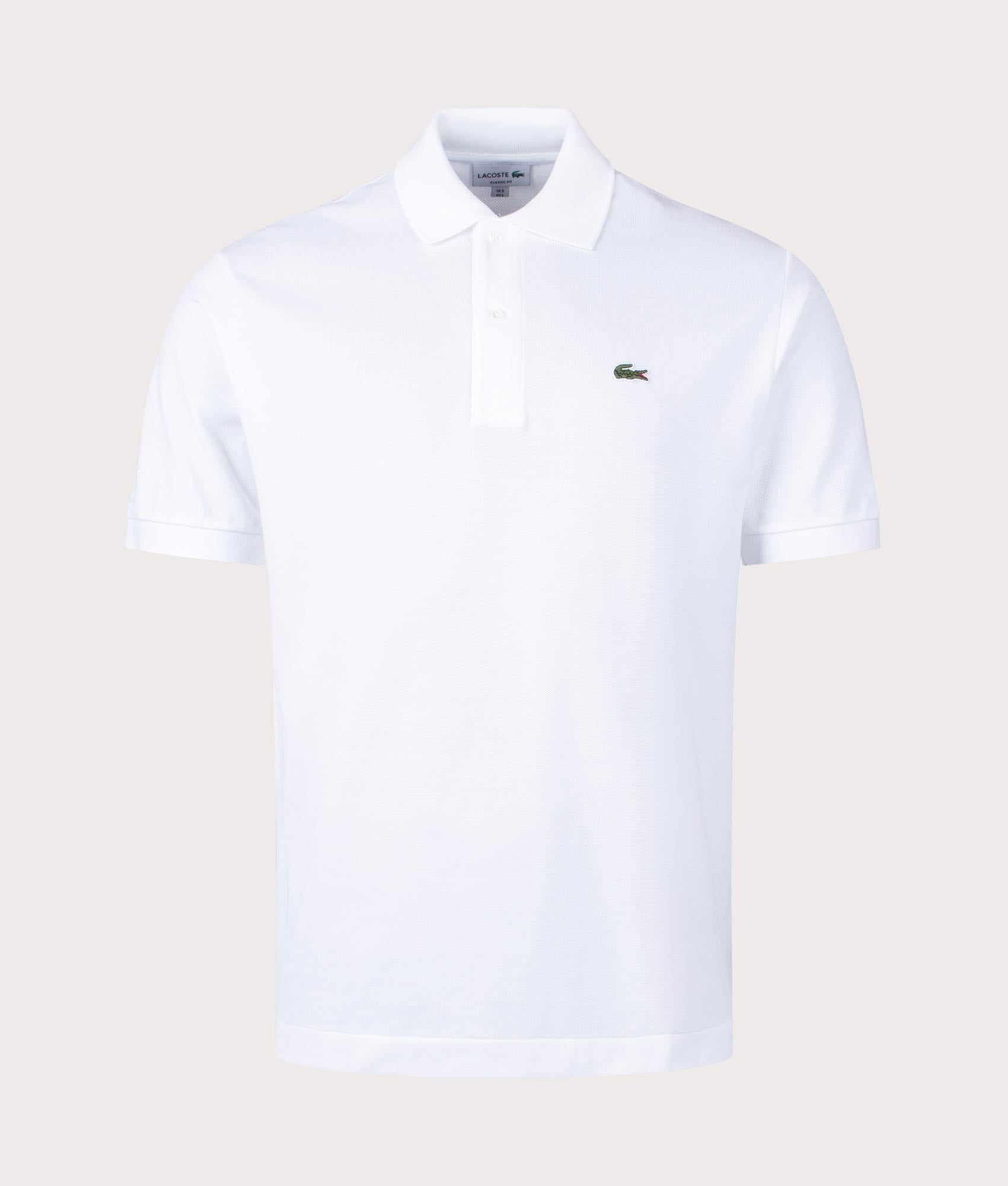 Lacoste Mens Relaxed Fit L1212 Croc Logo Polo Shirt - Colour: Core 001 White - Size: 7/XXL