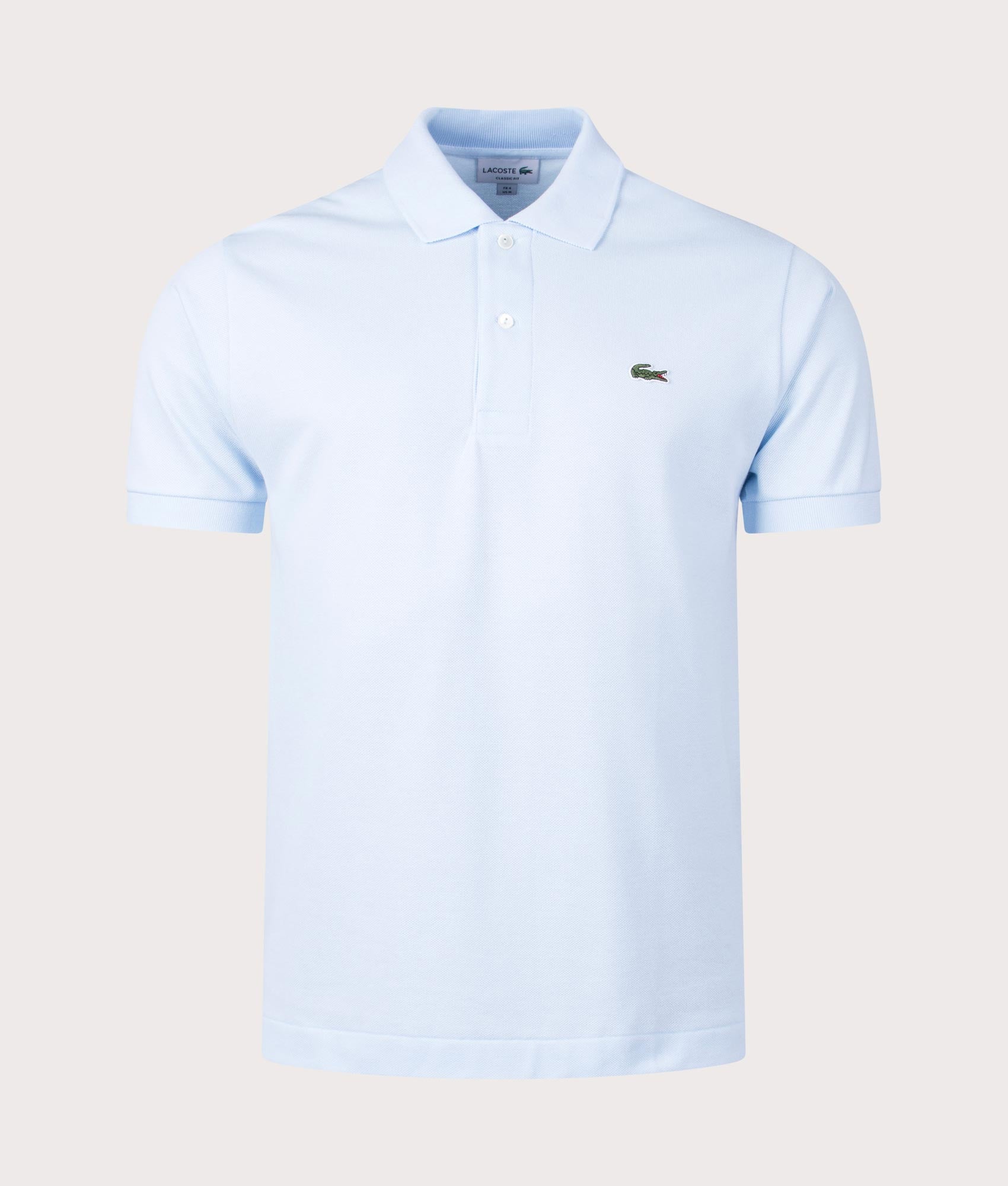 Lacoste Mens L1212 Croc Logo Polo Shirt - Colour: T01 Light Blue - Size: 6/XL