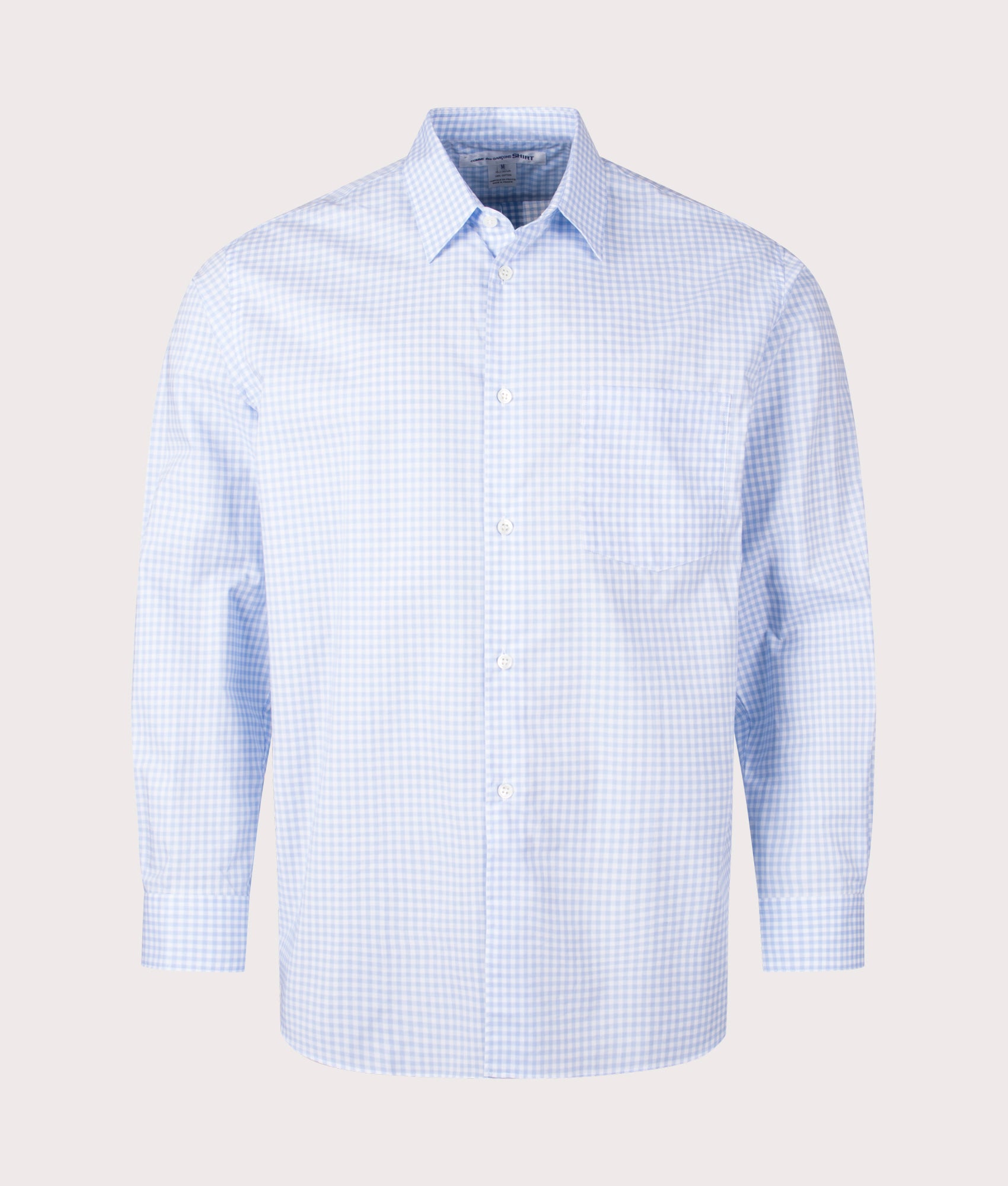 COMME des GARCONS SHIRT Mens Check Shirt - Colour: 2 White/Blue - Size: Medium
