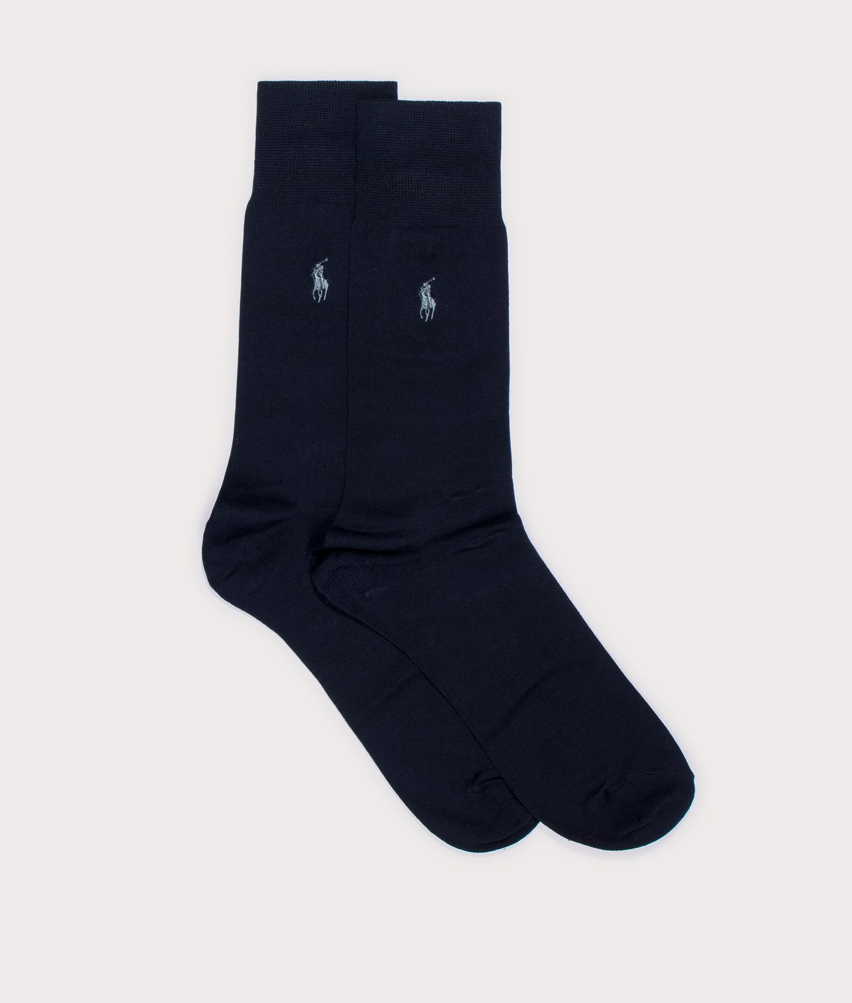 Polo Ralph Lauren Mens Two Pack of Flat Knit Socks - Colour: 001 Admiral Blue - Size: 9-12