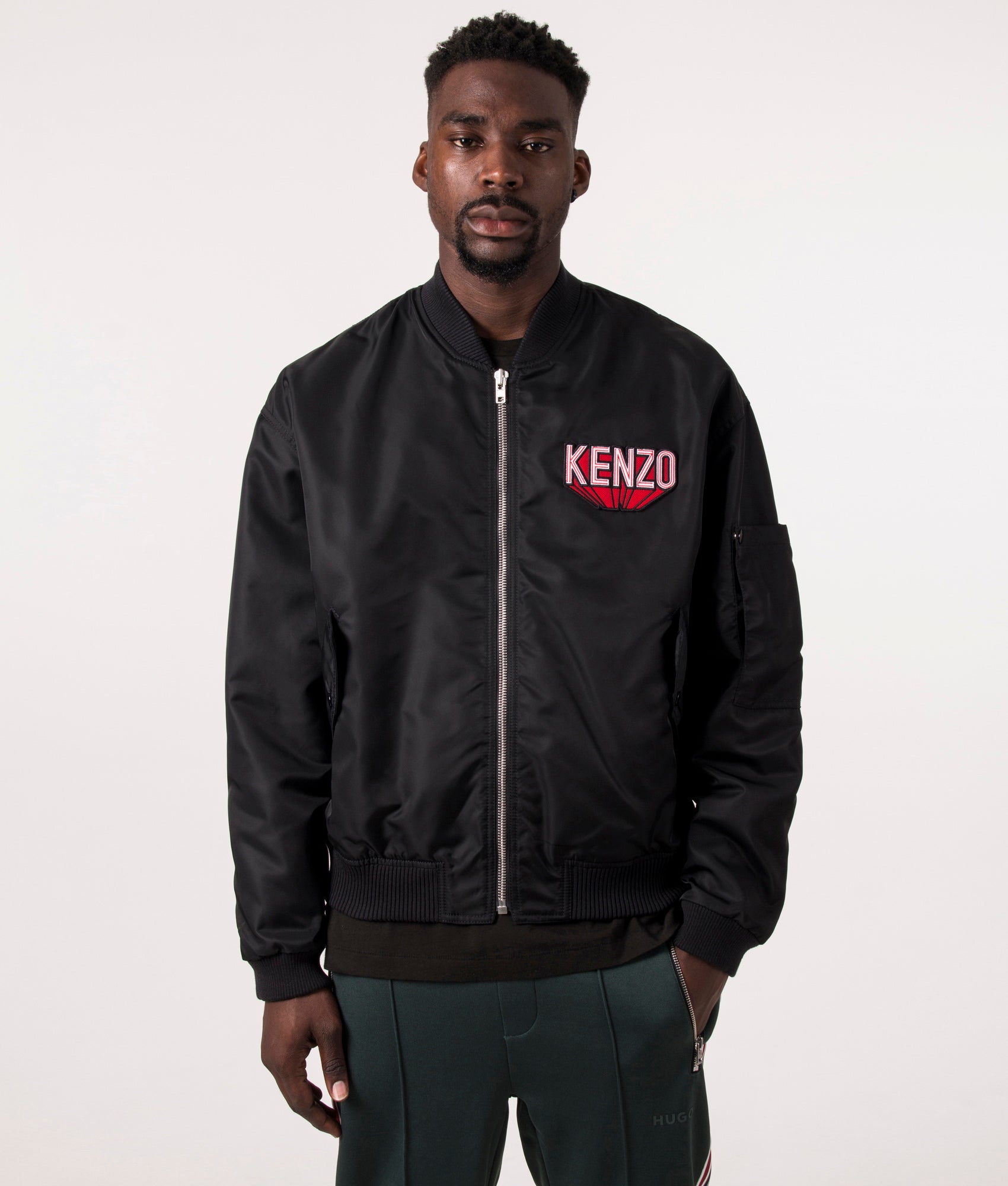 KENZO Mens KENZO 3D Flight Bomber Jacket - Colour: 99 Black - Size: XL