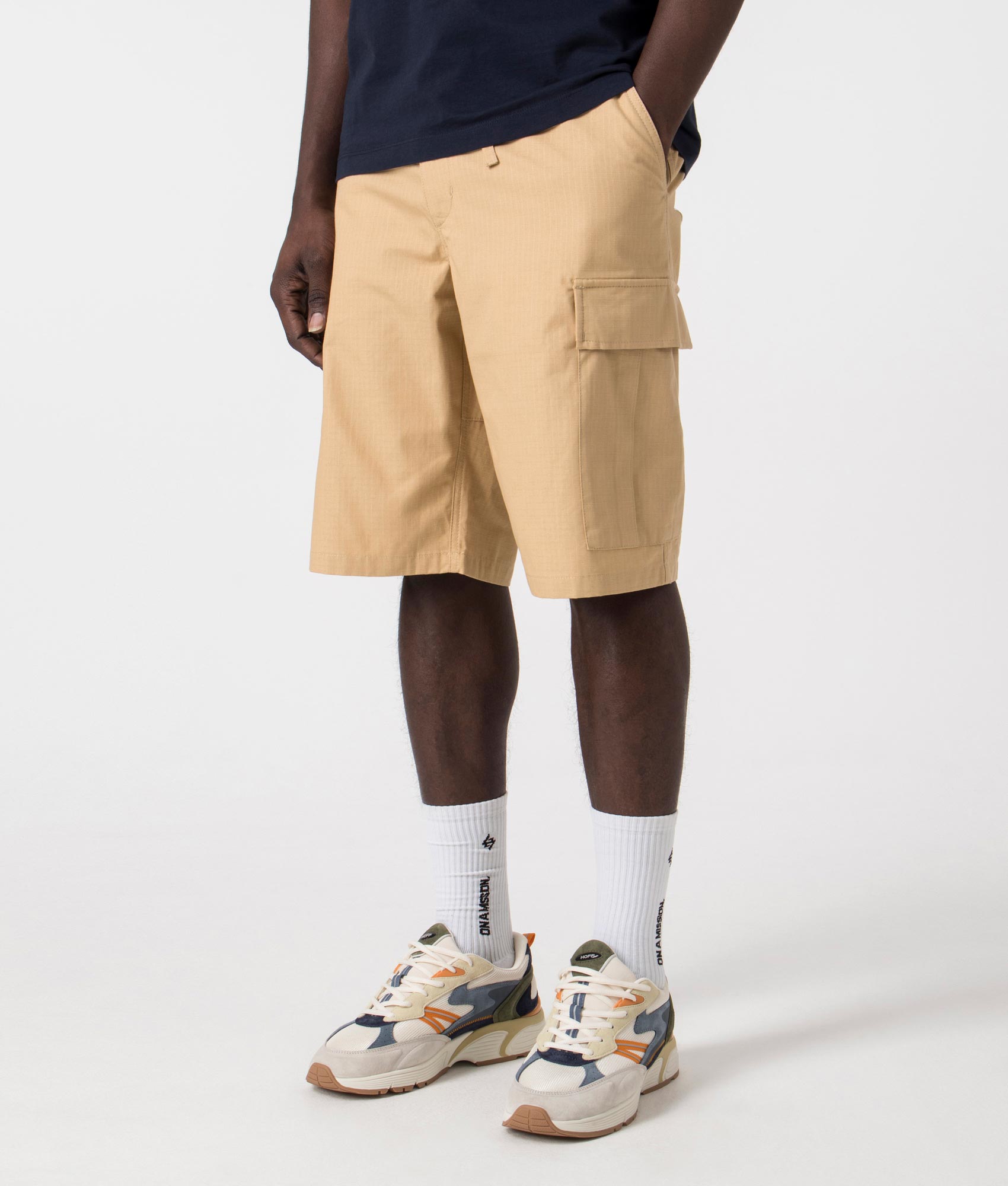 KENZO Mens Relaxed Fit Bermuda Shorts - Colour: 12 Camel - Size: Medium