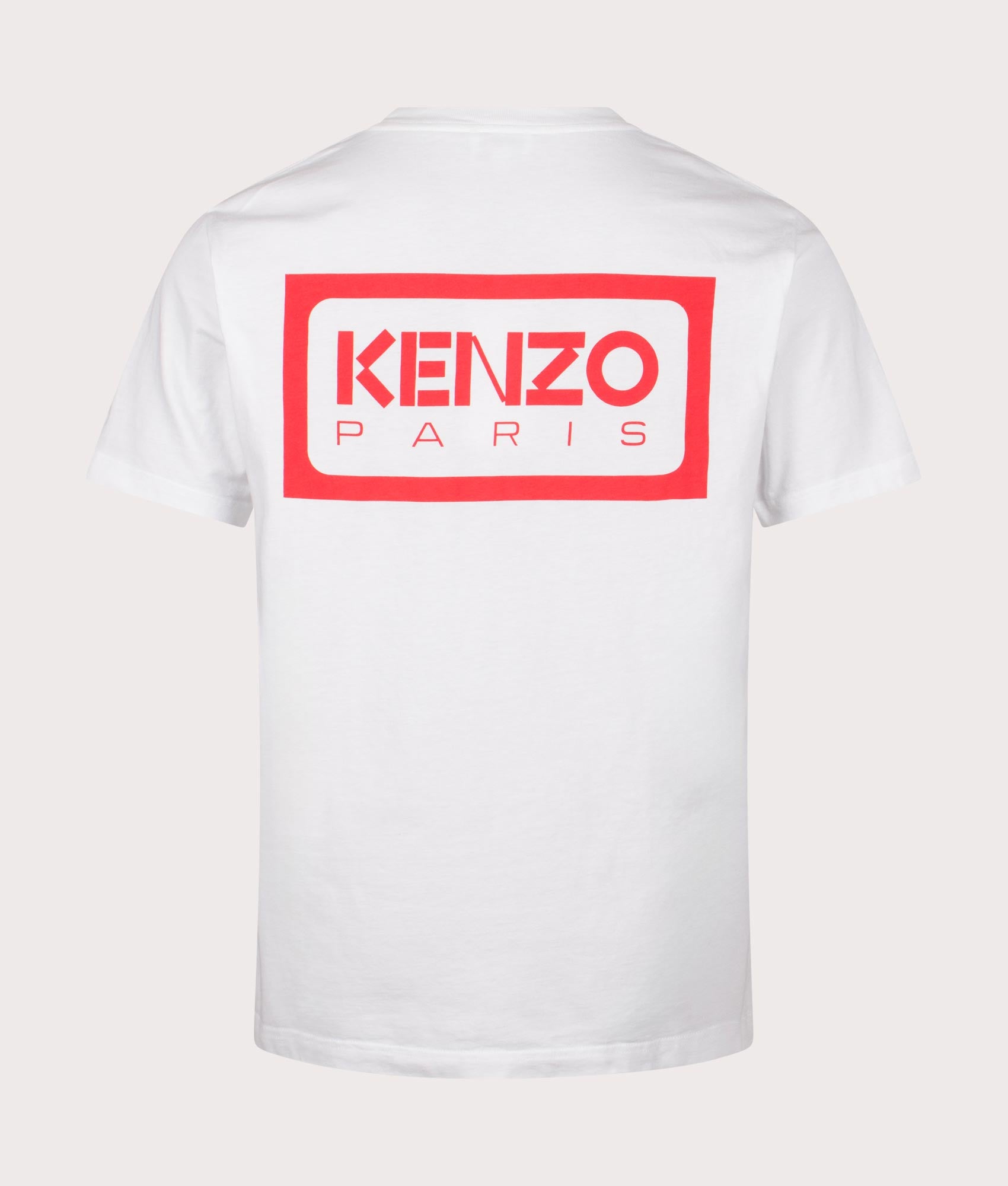 KENZO Mens Classic Two-Tone Embroidered T-Shirt - Colour: 02 Off White - Size: Medium