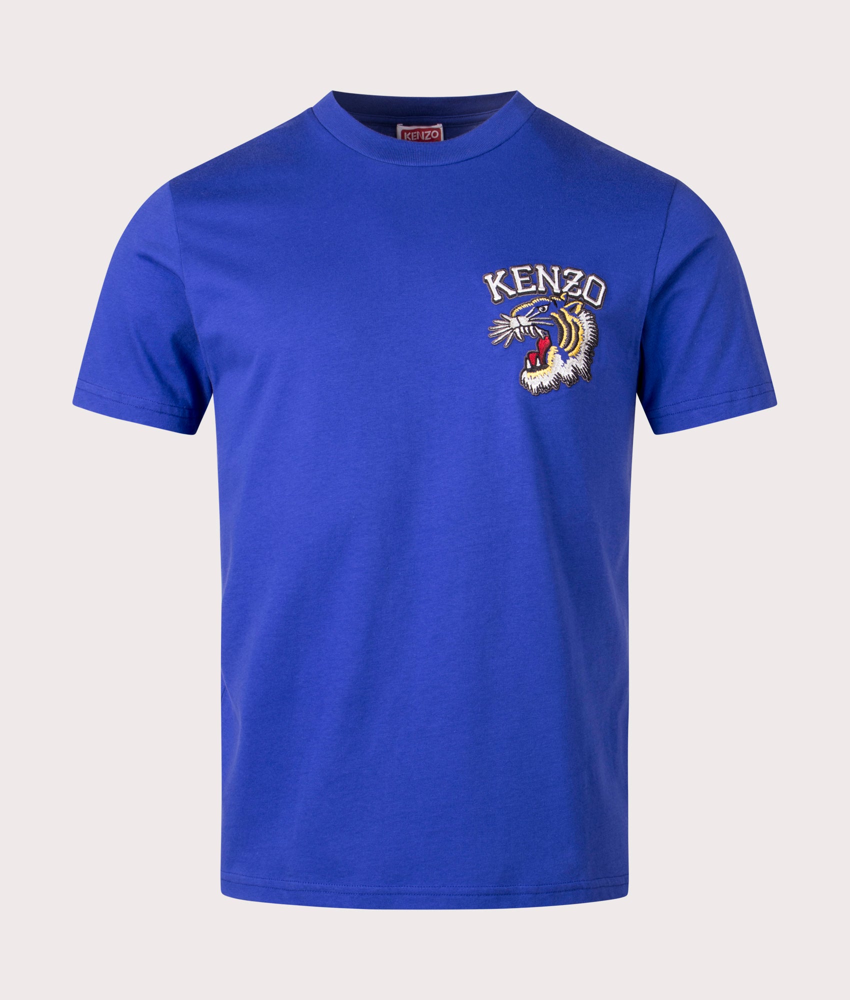 KENZO Mens Slim Fit Tiger Varsity T-Shirt - Colour: 75 Deep Sea Blue - Size: Large