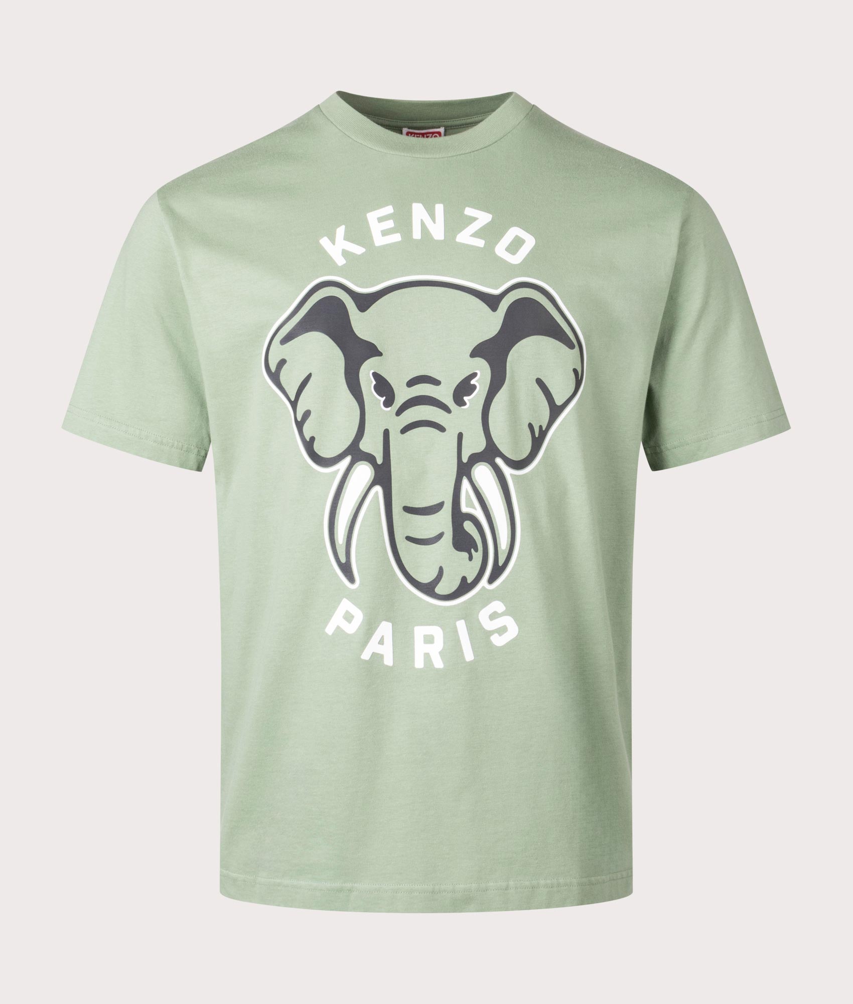 KENZO Mens Elephant T-Shirt - Colour: 47 Almond Green - Size: Medium