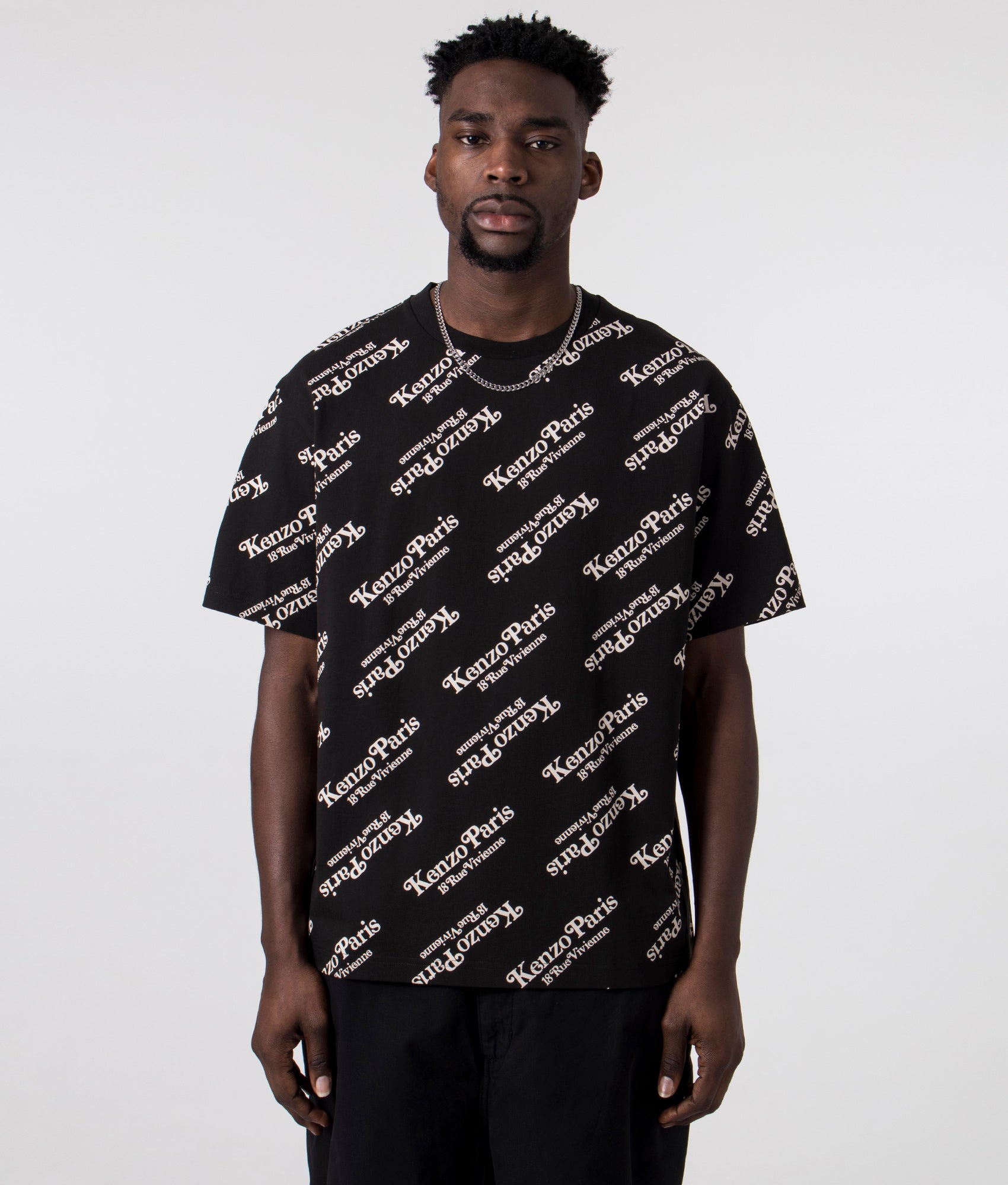 KENZO Mens KENZO by Verdy Oversized T-Shirt - Colour: 99J Black - Size: Medium