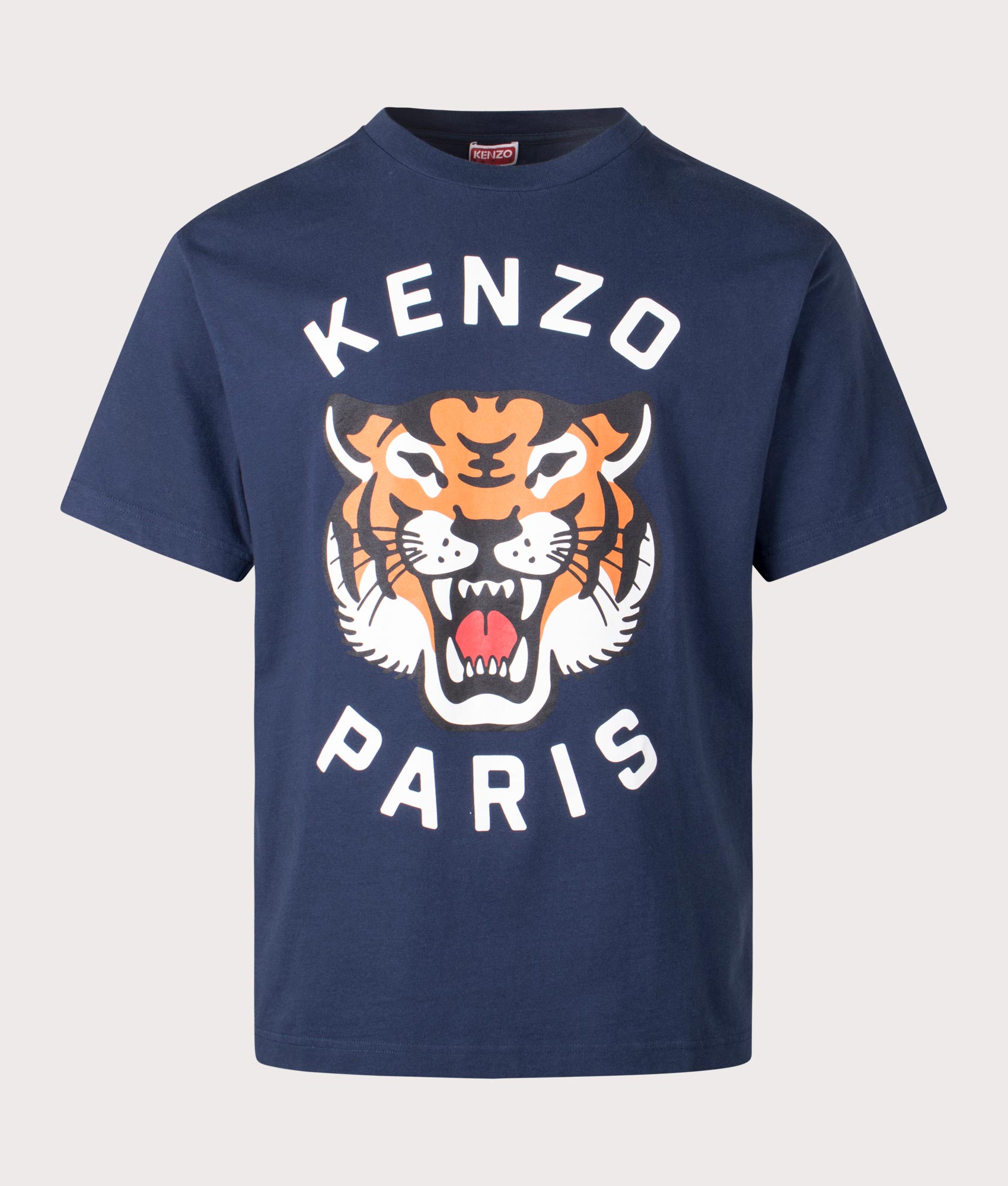 KENZO Mens Oversized Lucky Tiger T-Shirt - Colour: 77 Midnight Blue - Size: Large