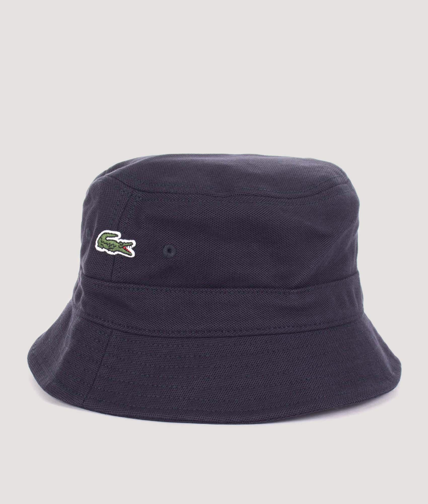 Lacoste Mens Bucket Hat - Colour: HDE Abysm Navy - Size: Medium