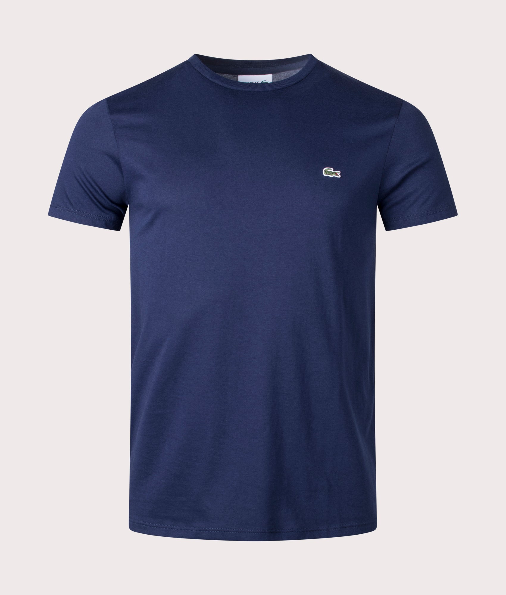 Lacoste Mens Pima Cotton Croc Logo T-Shirt - Colour: 166 Navy - Size: 3/S