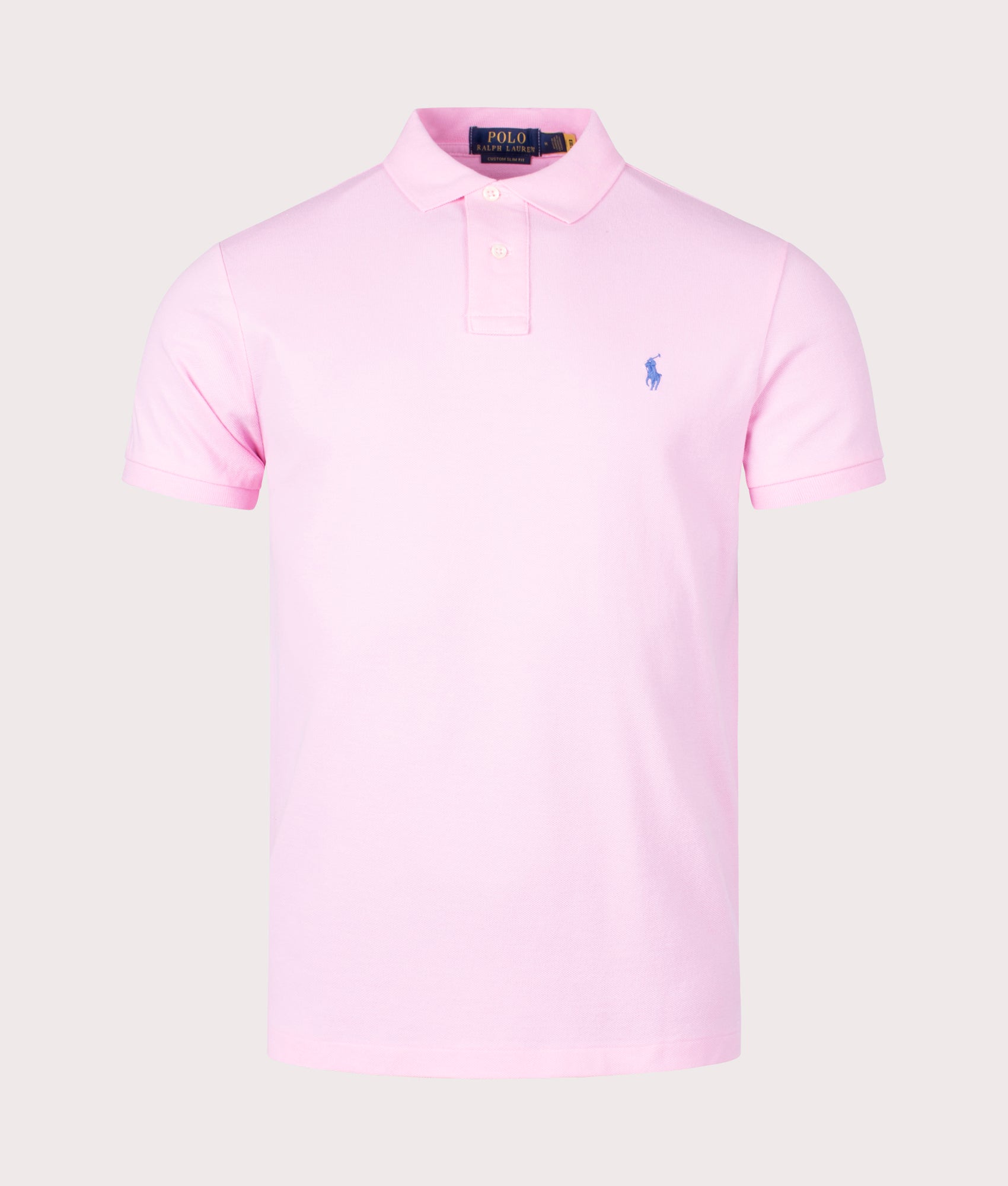 Polo Ralph Lauren Mens Custom Slim Fit Mesh Polo Shirt - Colour: 033 Carmel Pink - Size: Medium