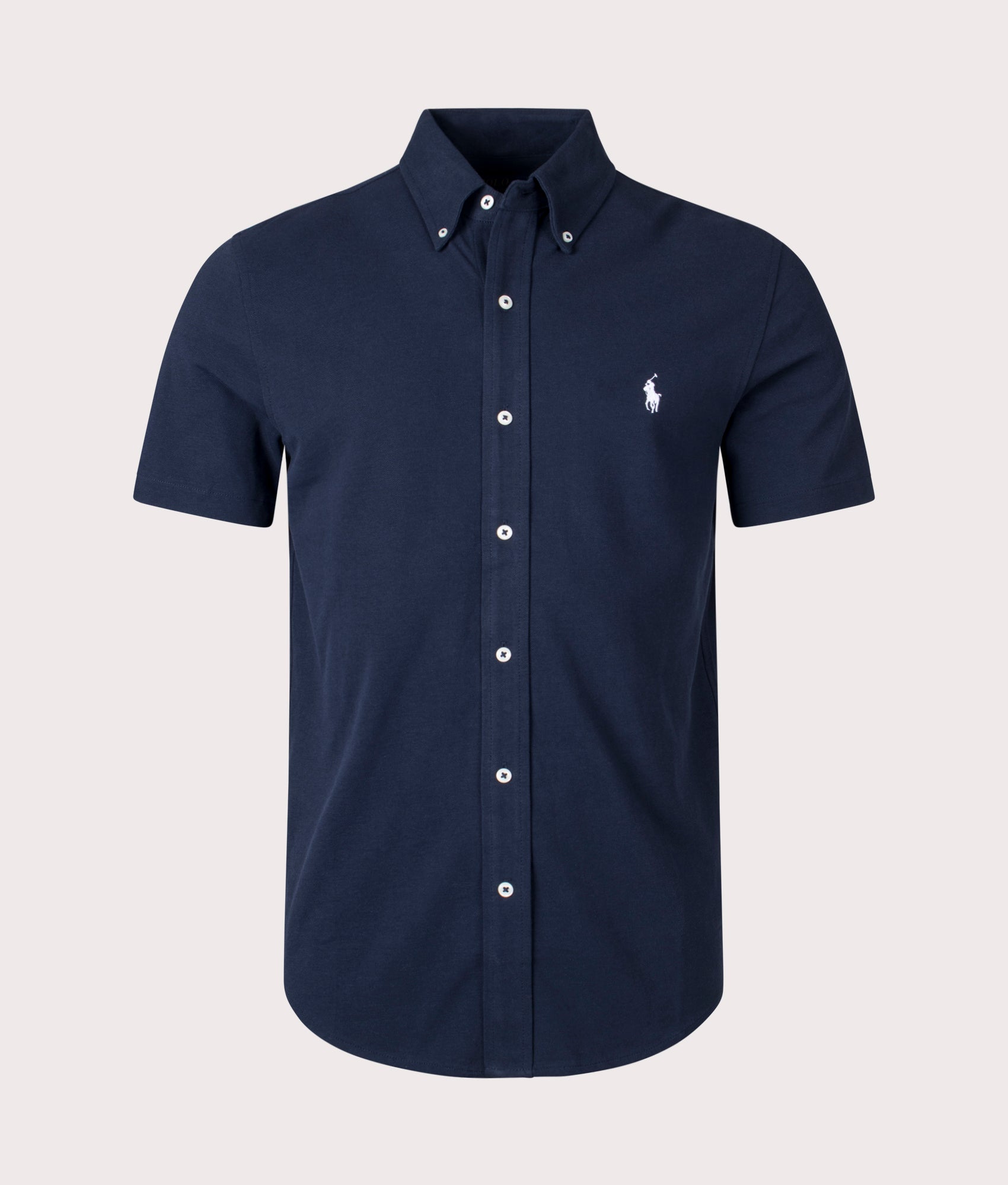 Polo Ralph Lauren Mens Featherweight Mesh Short Sleeve Shirt - Colour: 001 Aviator Navy - Size: XXL