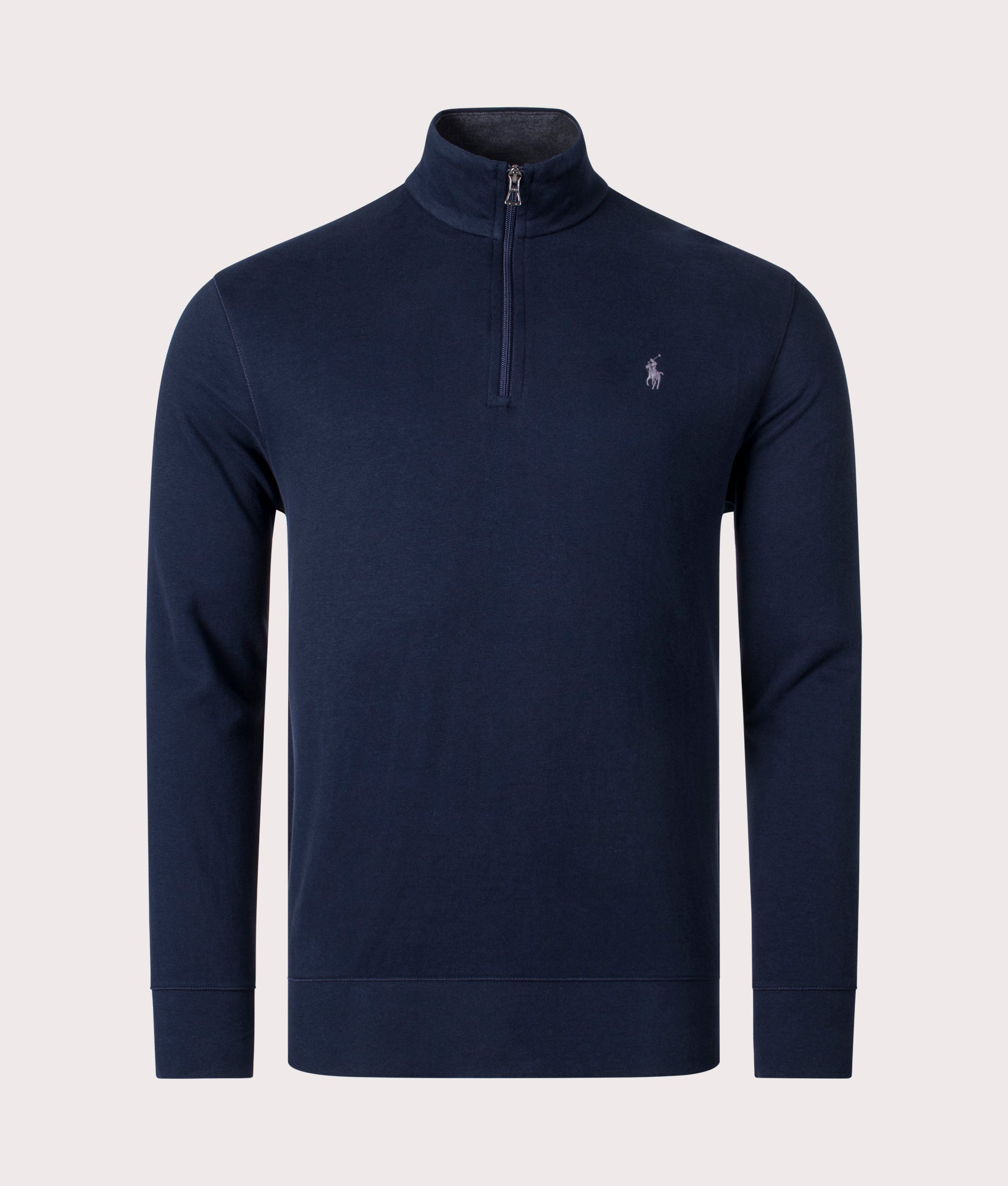 Polo Ralph Lauren Mens Quarter Zip Sweatshirt - Colour: 003 Aviator Navy - Size: XL