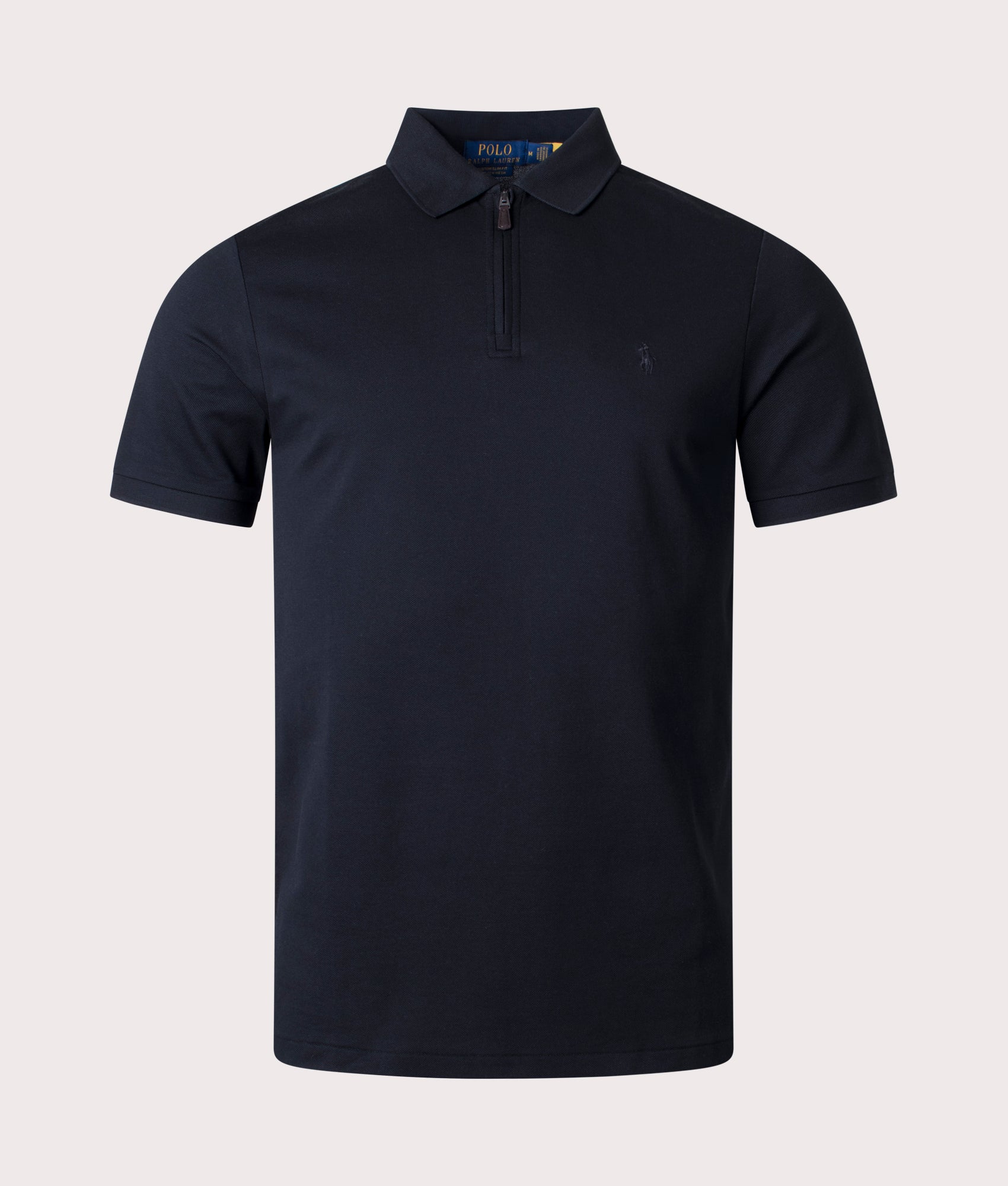 Polo Ralph Lauren Mens Custom Slim Fit Stretch Mesh Polo Shirt - Colour: 001 Polo Black - Size: Larg