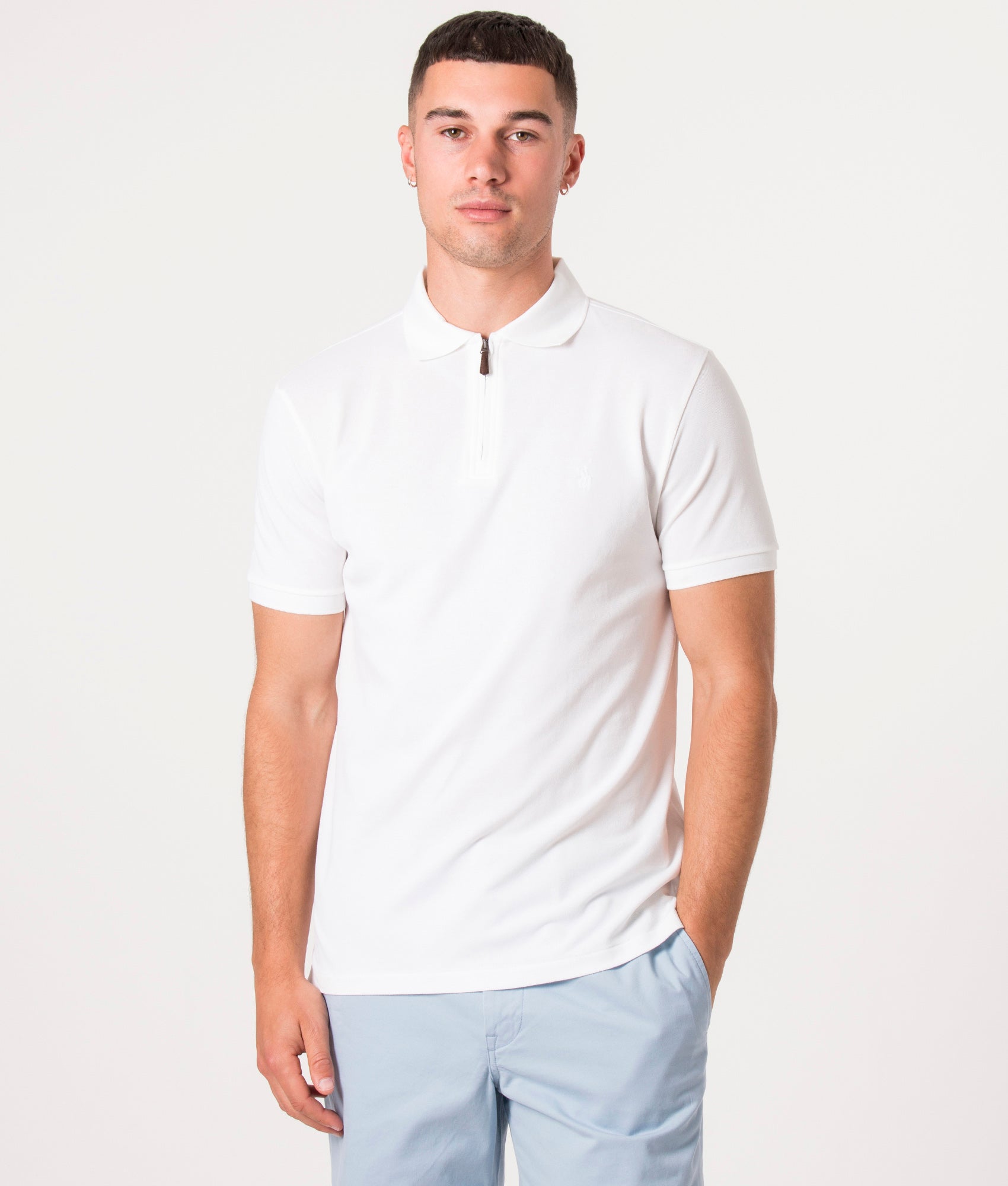 Polo Ralph Lauren Mens Custom Slim Fit Stretch Mesh Polo Shirt - Colour: 002 White - Size: XXL