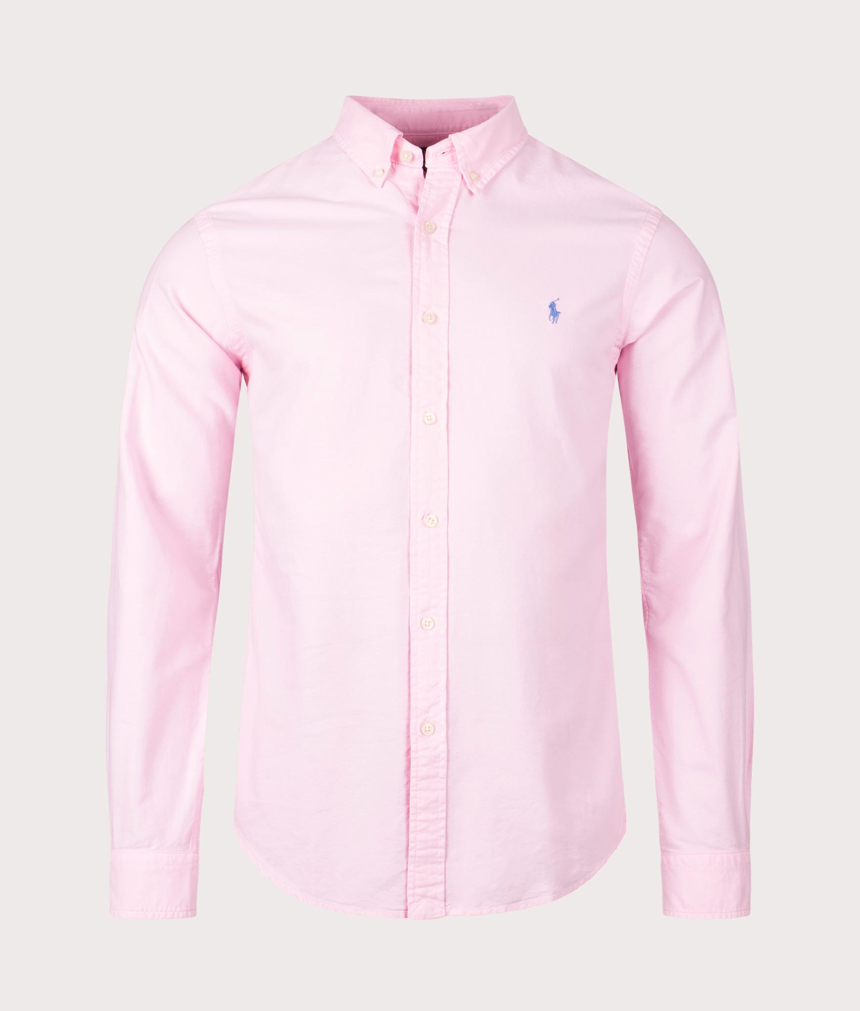 Polo Ralph Lauren Mens Slim Fit Garment-Dyed Oxford Shirt - Colour: 027 Carmel Pink - Size: XL