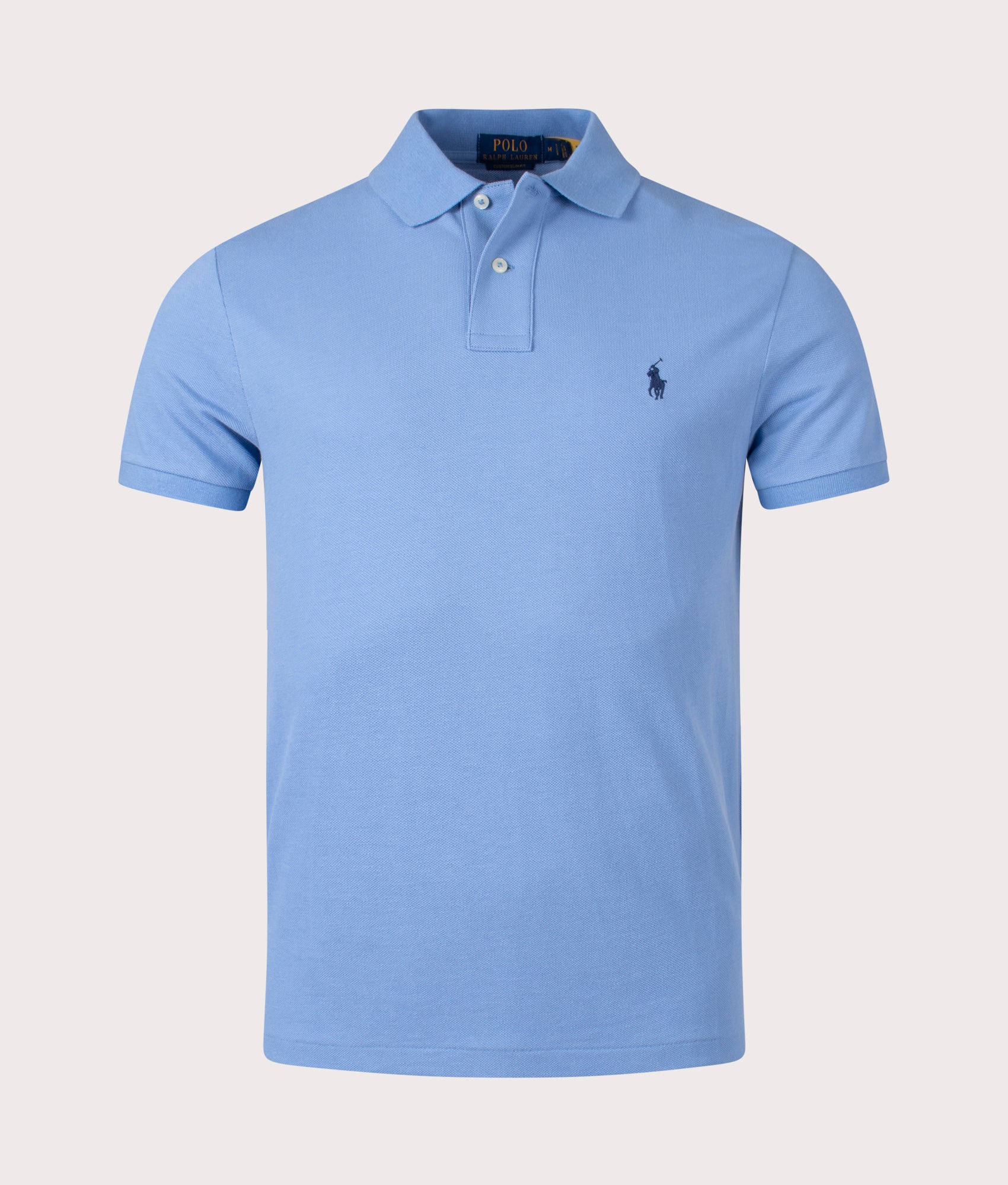 Polo Ralph Lauren Mens Custom Slim Fit Mesh Polo Shirt - Colour: 339 Sky Blue - Size: Large