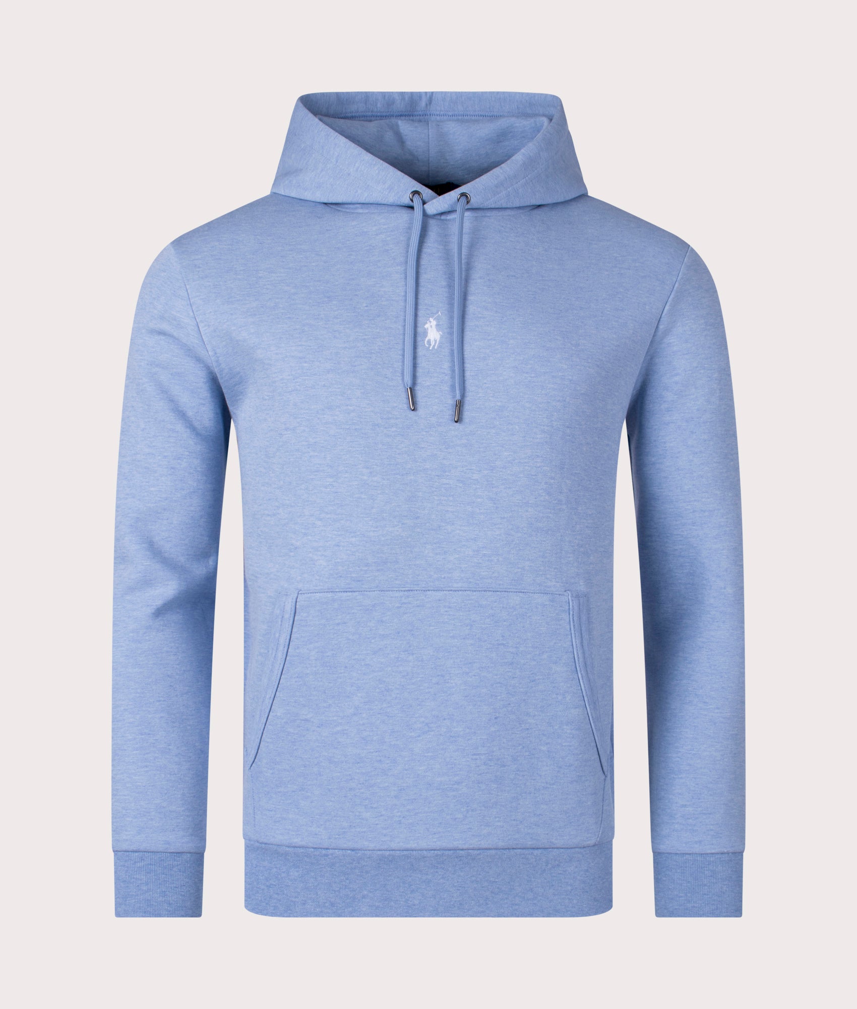 Polo Ralph Lauren Mens Double Knit Central Logo Hoodie - Colour: 026 Isle Heather - Size: Large