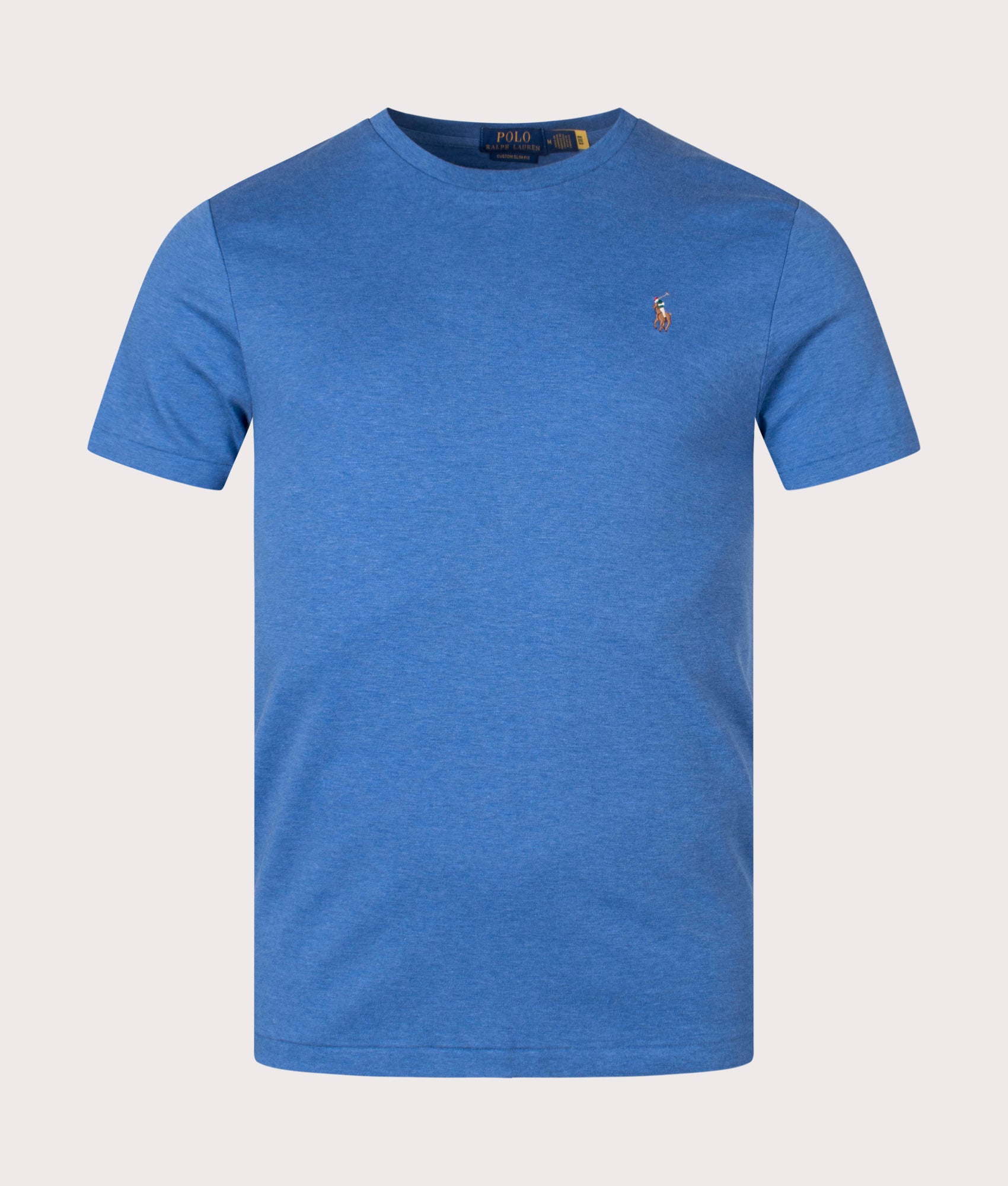 Polo Ralph Lauren Mens Custom Slim Fit Pima T-Shirt - Colour: 071 Fog Blue Heather - Size: XS