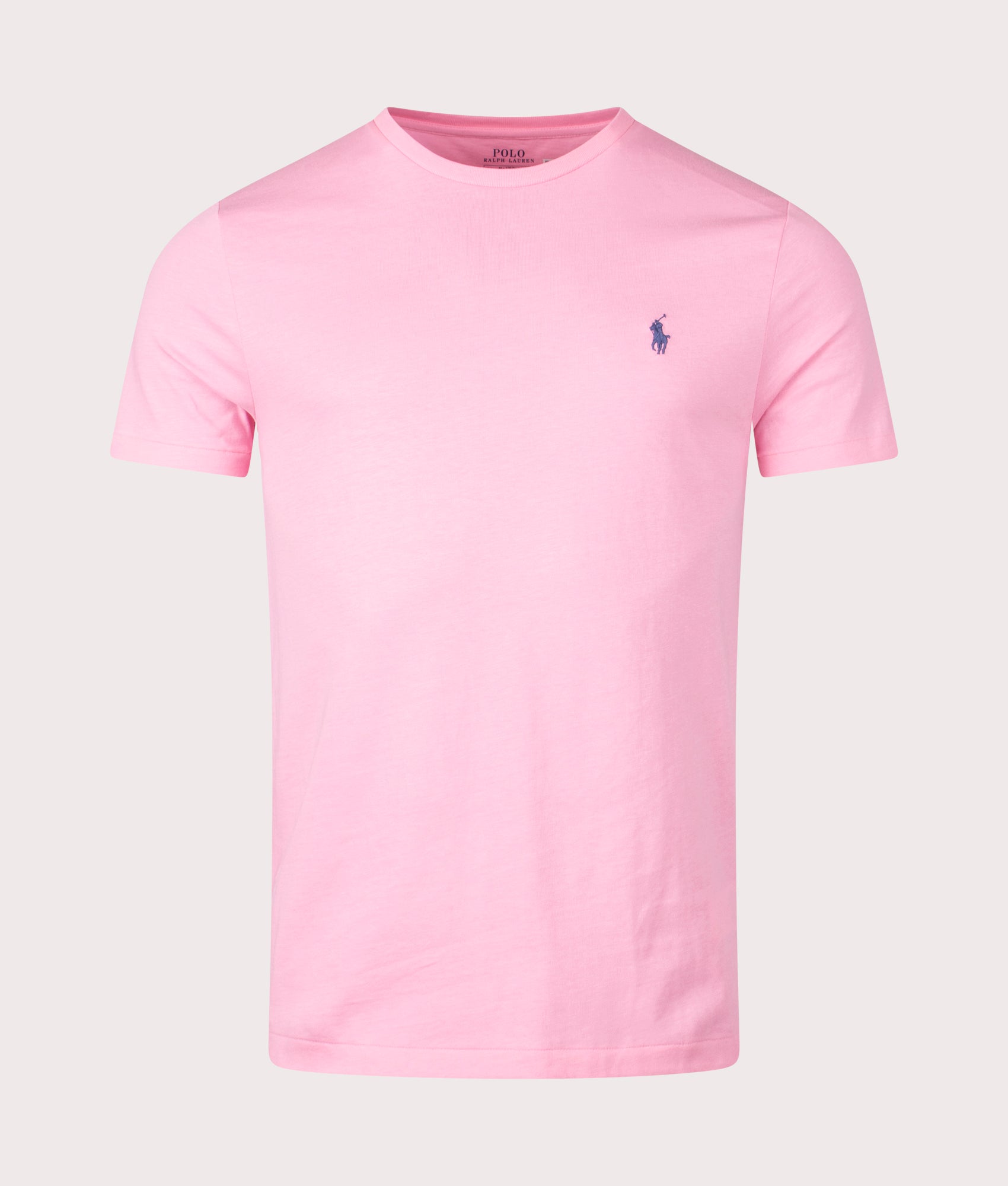 Polo Ralph Lauren Mens Custom Slim Fit T-Shirt - Colour: 346 Course Pink - Size: Large