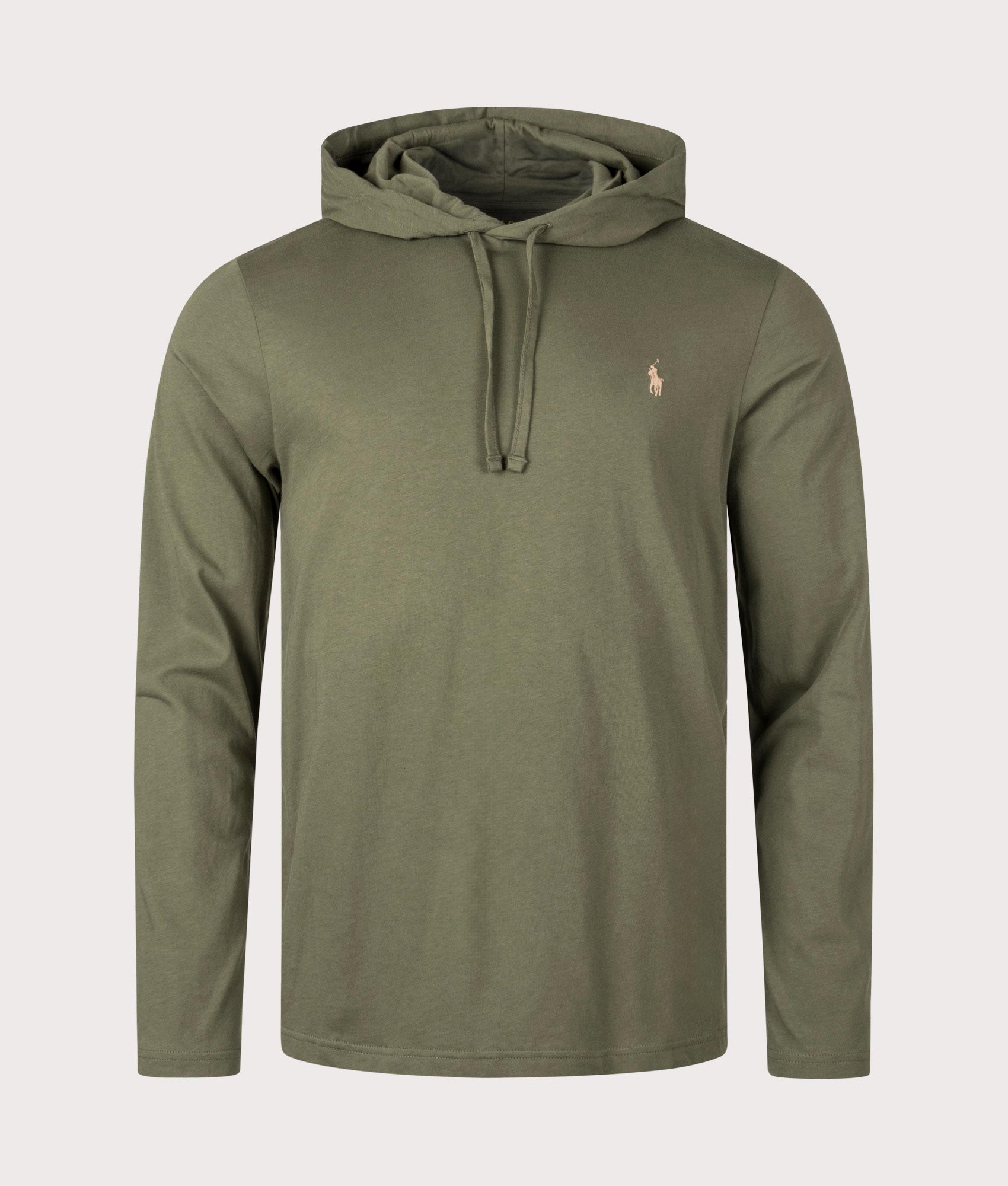 Polo Ralph Lauren Mens Lightweight Hooded T-Shirt - Colour: 055 Dark Sage - Size: Medium