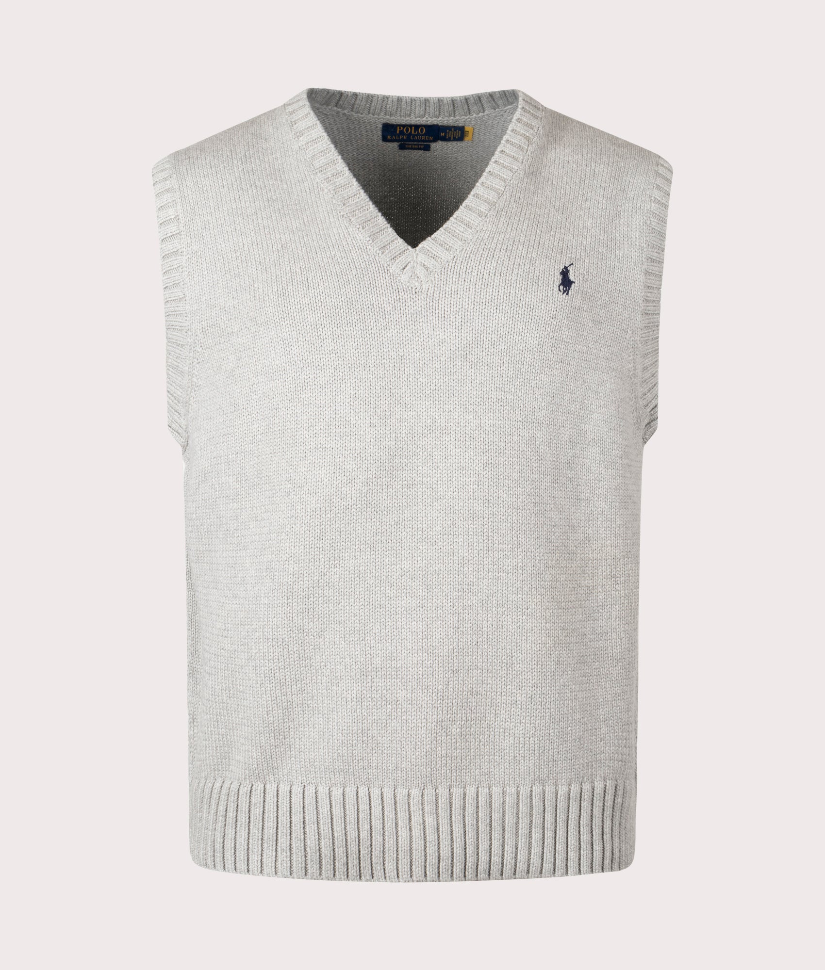 Polo Ralph Lauren Mens Sleeveless V-Neck Knitted Vest - Colour: 002 Andover Heather - Size: Small