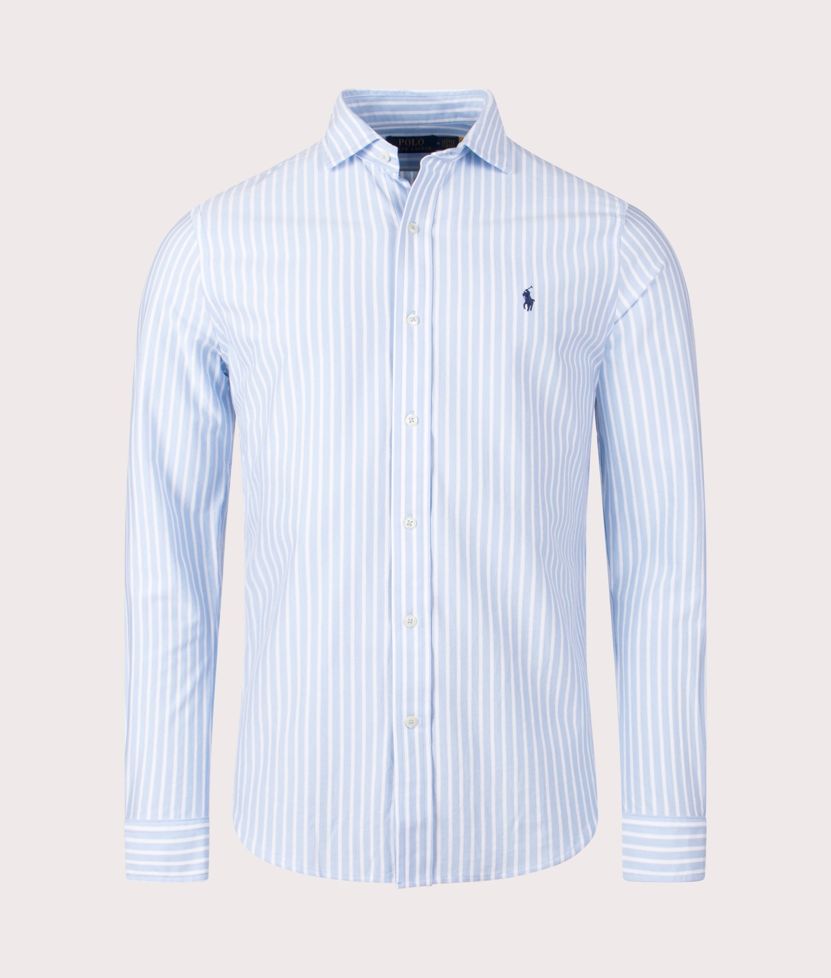 Polo Ralph Lauren Mens Knit Oxford Sport Shirt - Colour: 003 Office Blue/White - Size: Medium