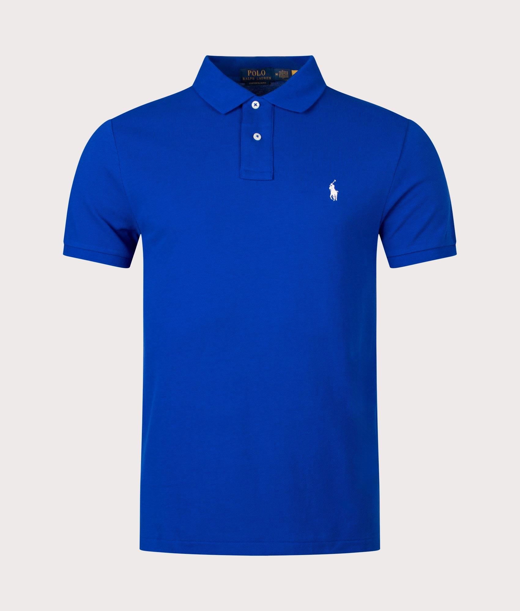 Polo Ralph Lauren Mens Custom Slim Fit Mesh Polo Shirt - Colour: 349 Sapphire Star - Size: Large