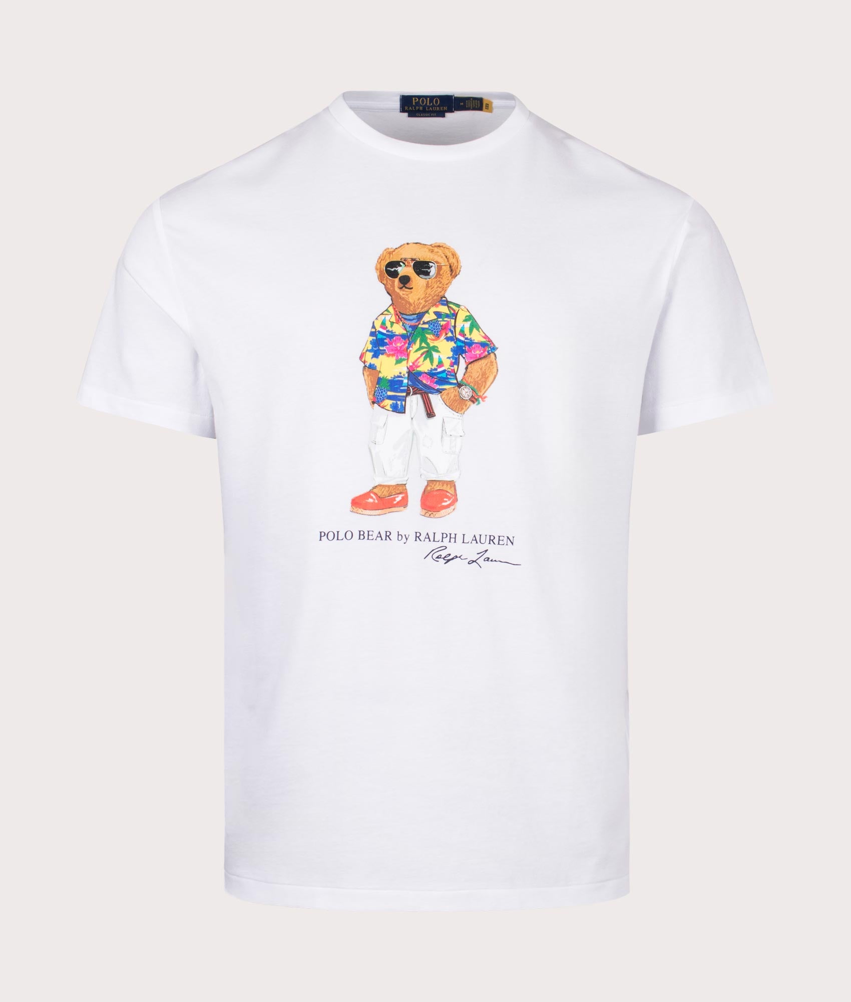 Polo Ralph Lauren Mens Polo Bear Jersey T-Shirt - Colour: 032 White Beach Club Bear - Size: Large