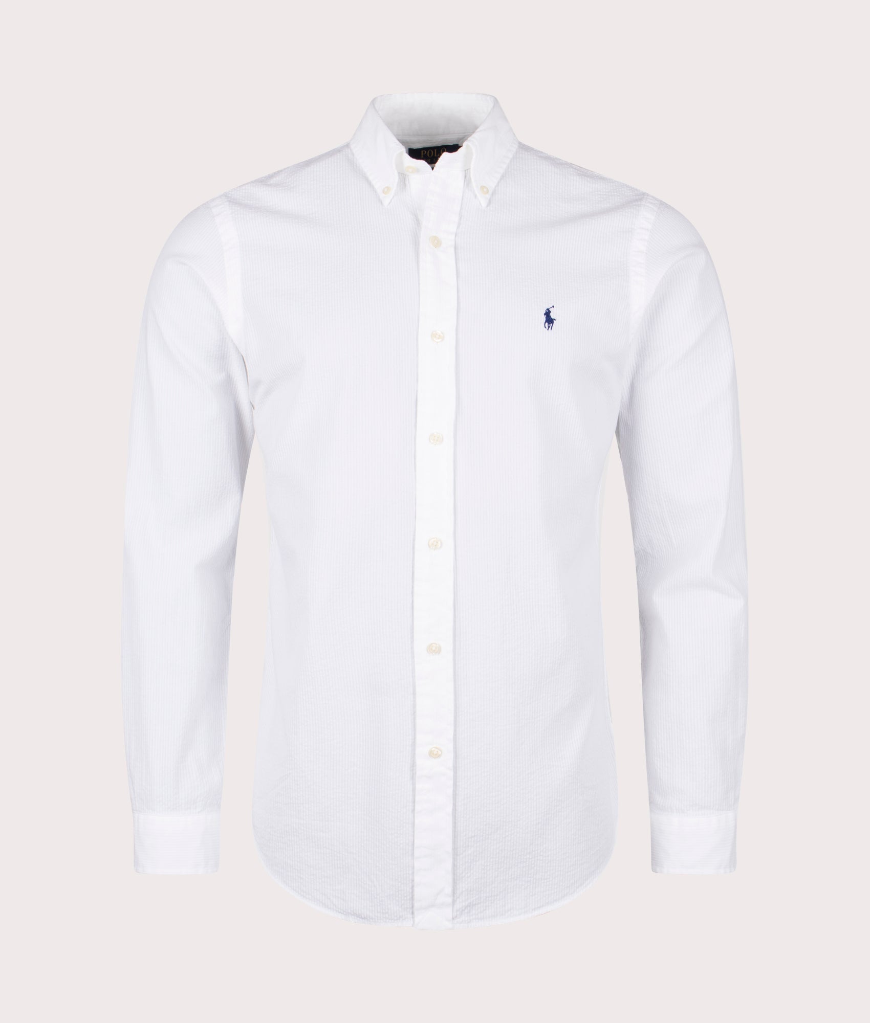 Polo Ralph Lauren Mens Custom Fit Lightweight Sport Shirt - Colour: 001 White - Size: Large