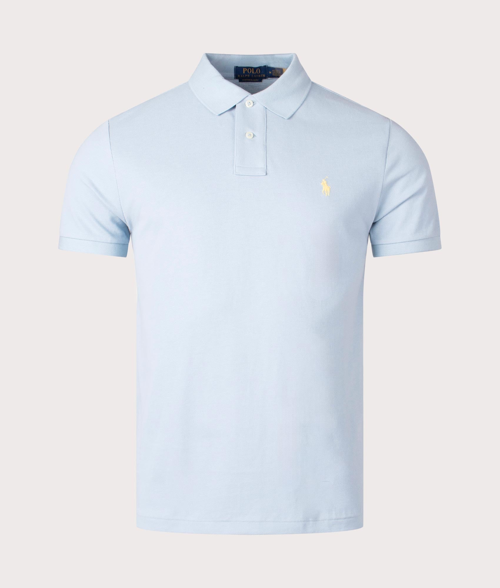 Polo Ralph Lauren Mens Custom Slim Fit Mesh Polo Shirt - Colour: 365 Alpine Blue - Size: Large