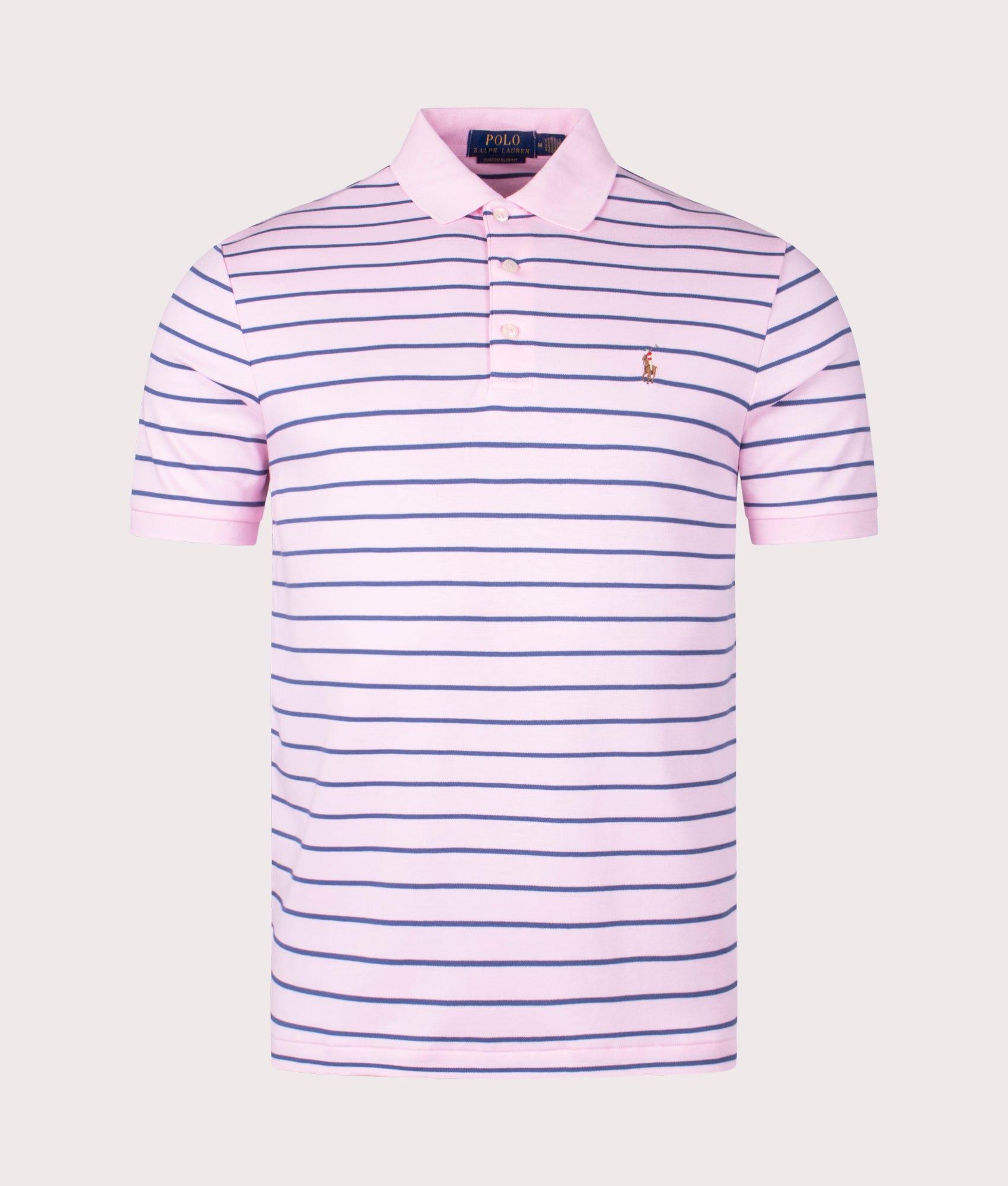 Polo Ralph Lauren Mens Custom Slim Fit Polo Shirt - Colour: 007 Pink - Size: XXL