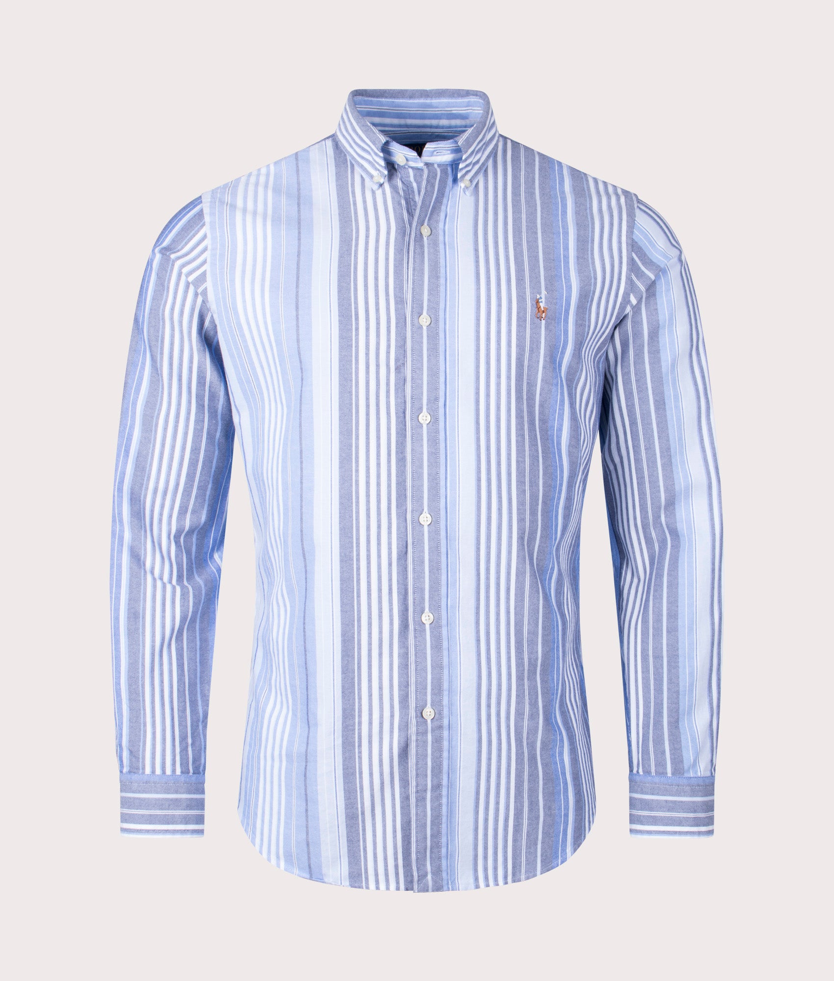 Polo Ralph Lauren Mens Striped Oxford Shirt - Colour: 002 Blue Multi - Size: XXL