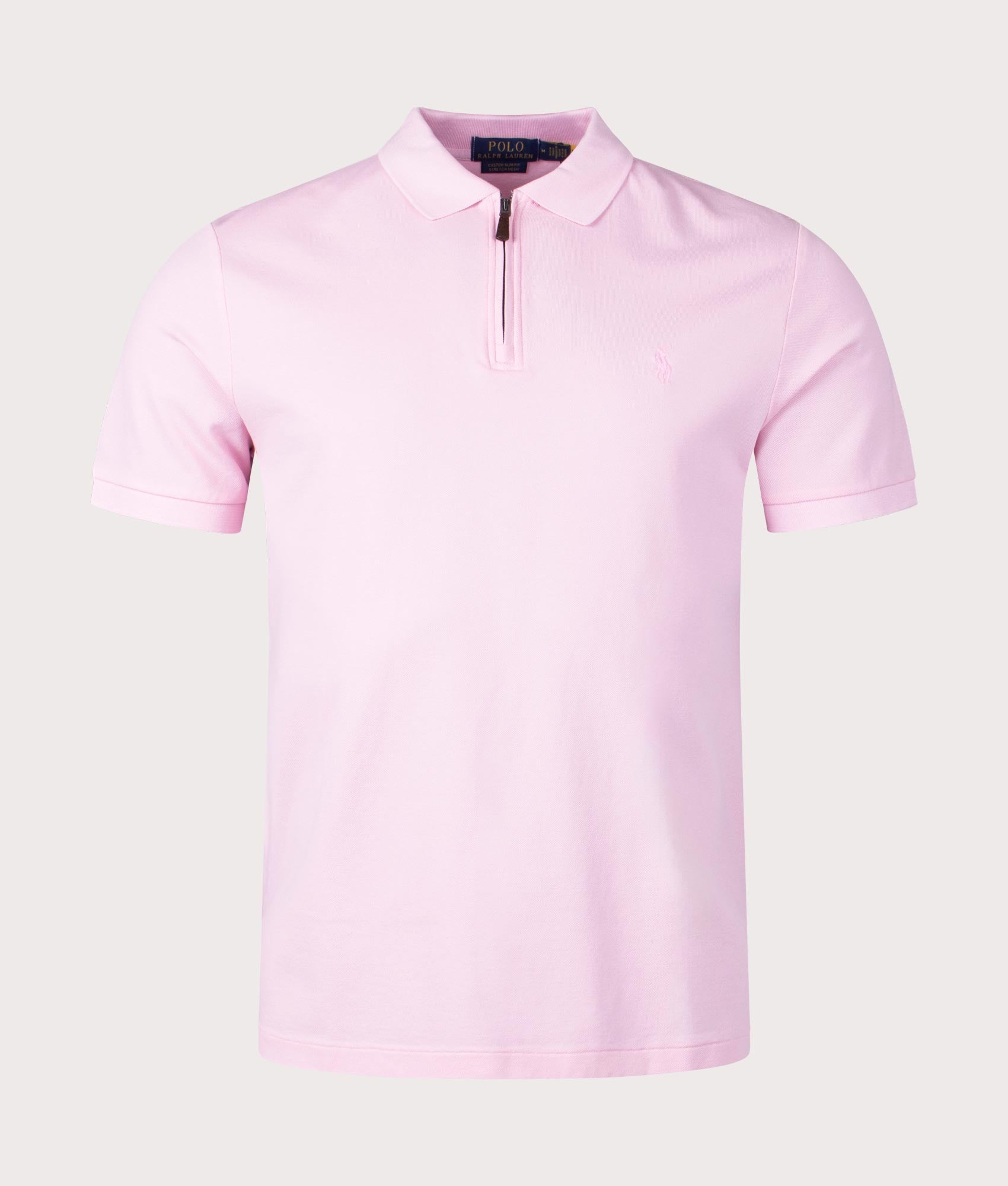 Polo Ralph Lauren Mens Custom Slim Fit Stretch Mesh Polo Shirt - Colour: 018 Garden Pink - Size: Lar