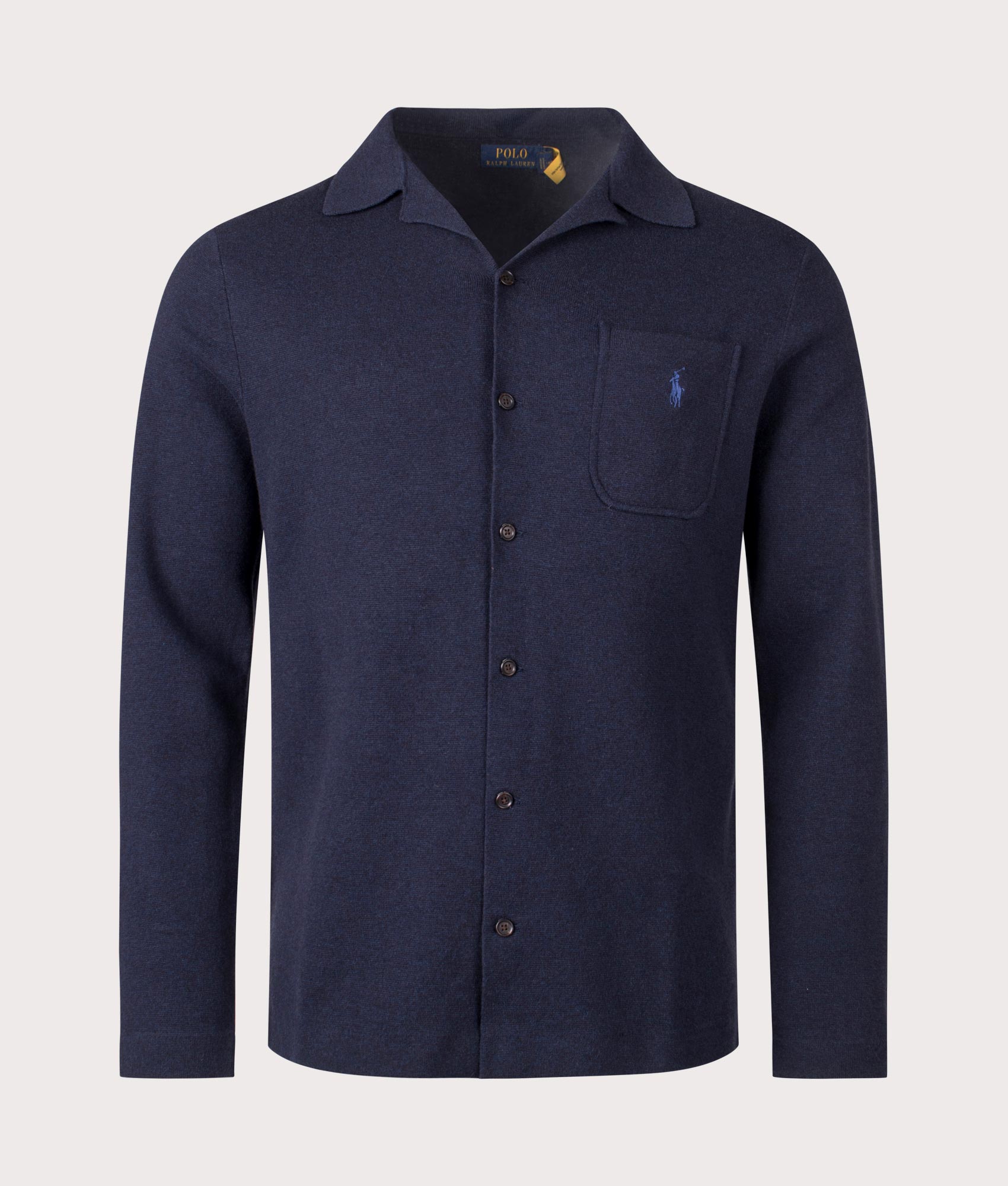 Polo Ralph Lauren Mens Cotton Mesh Shirt - Colour: 001 Navy Heather - Size: Large