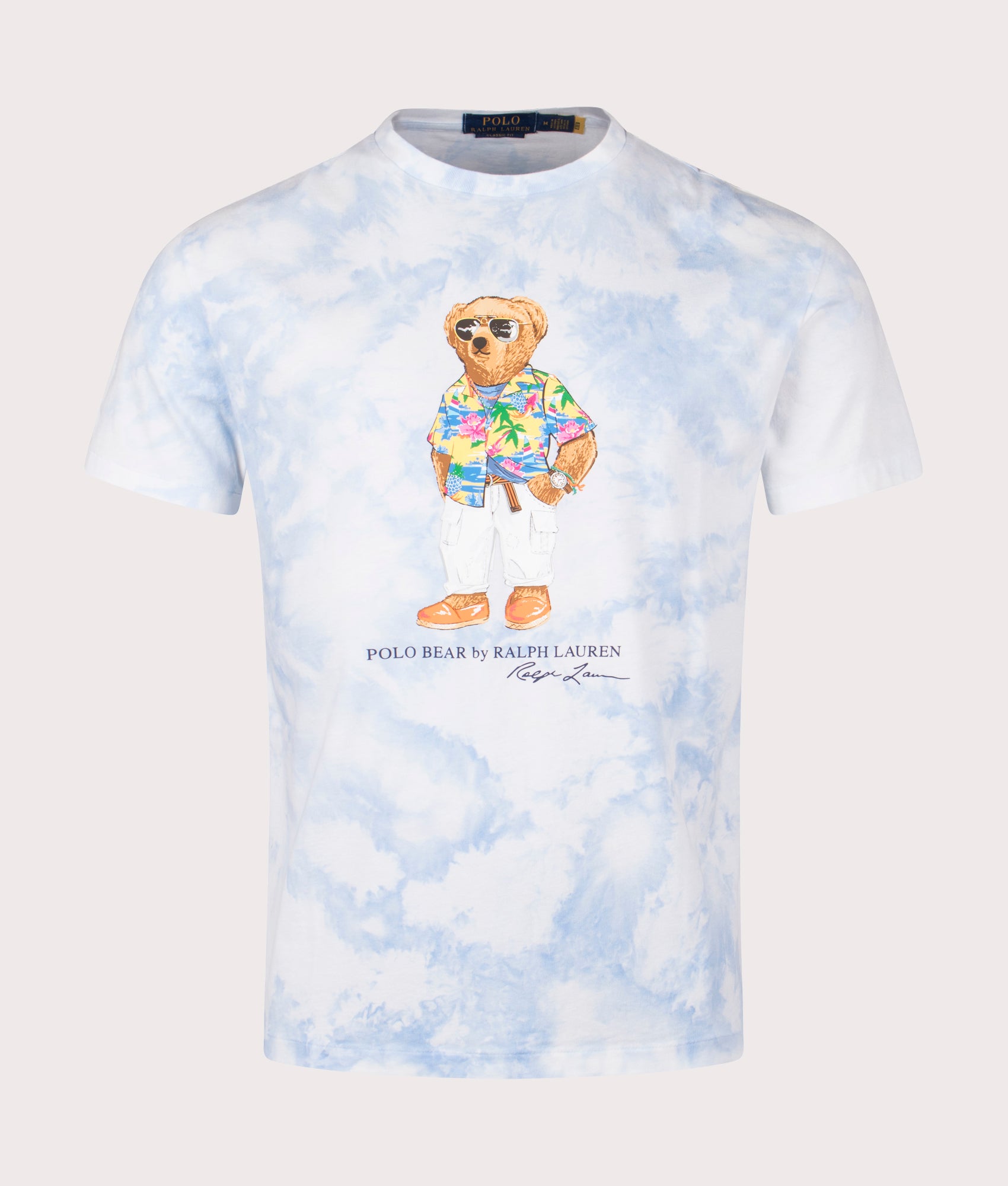 Polo Ralph Lauren Mens Beach Club Bear T-Shirt - Colour: 001 Riviera Bleach Coldwash Beach Club Bear