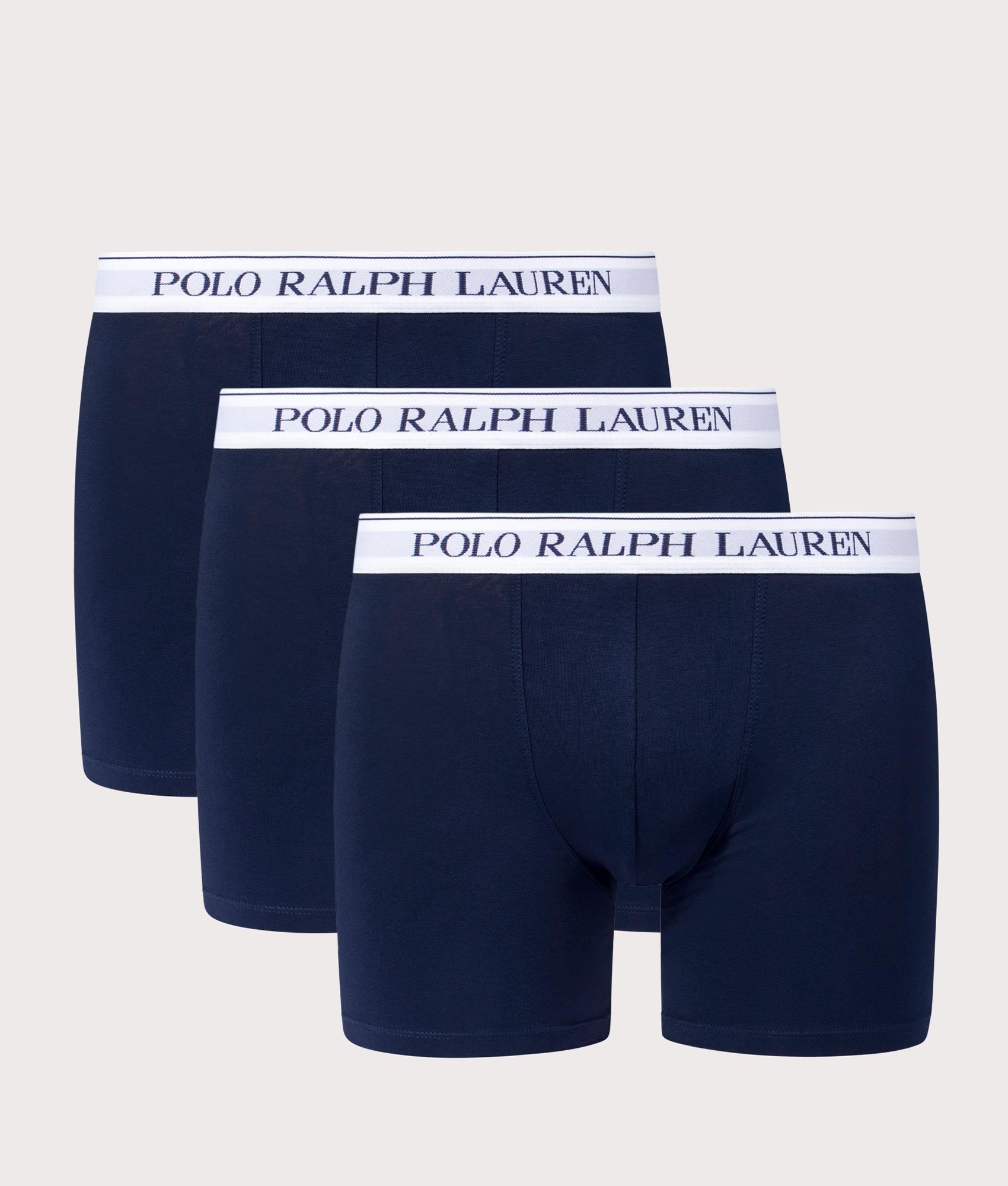 Polo Ralph Lauren Mens Three Pack of Stretch Cotton Boxer Briefs - Colour: 035 3PK Navy White/Navy W