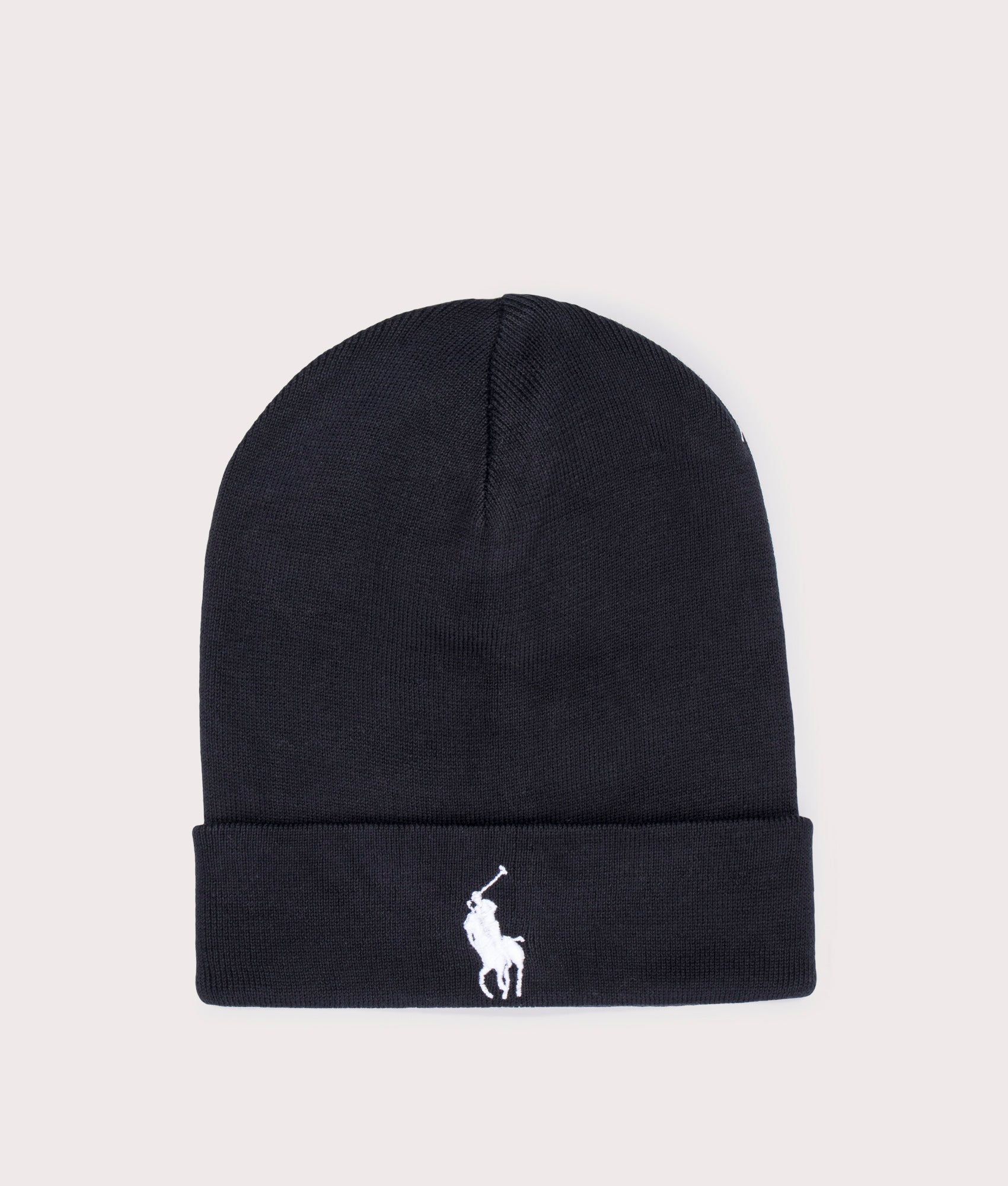 Polo Ralph Lauren Mens Combed Cotton Beanie - Colour: 005 Black - Size: One Size