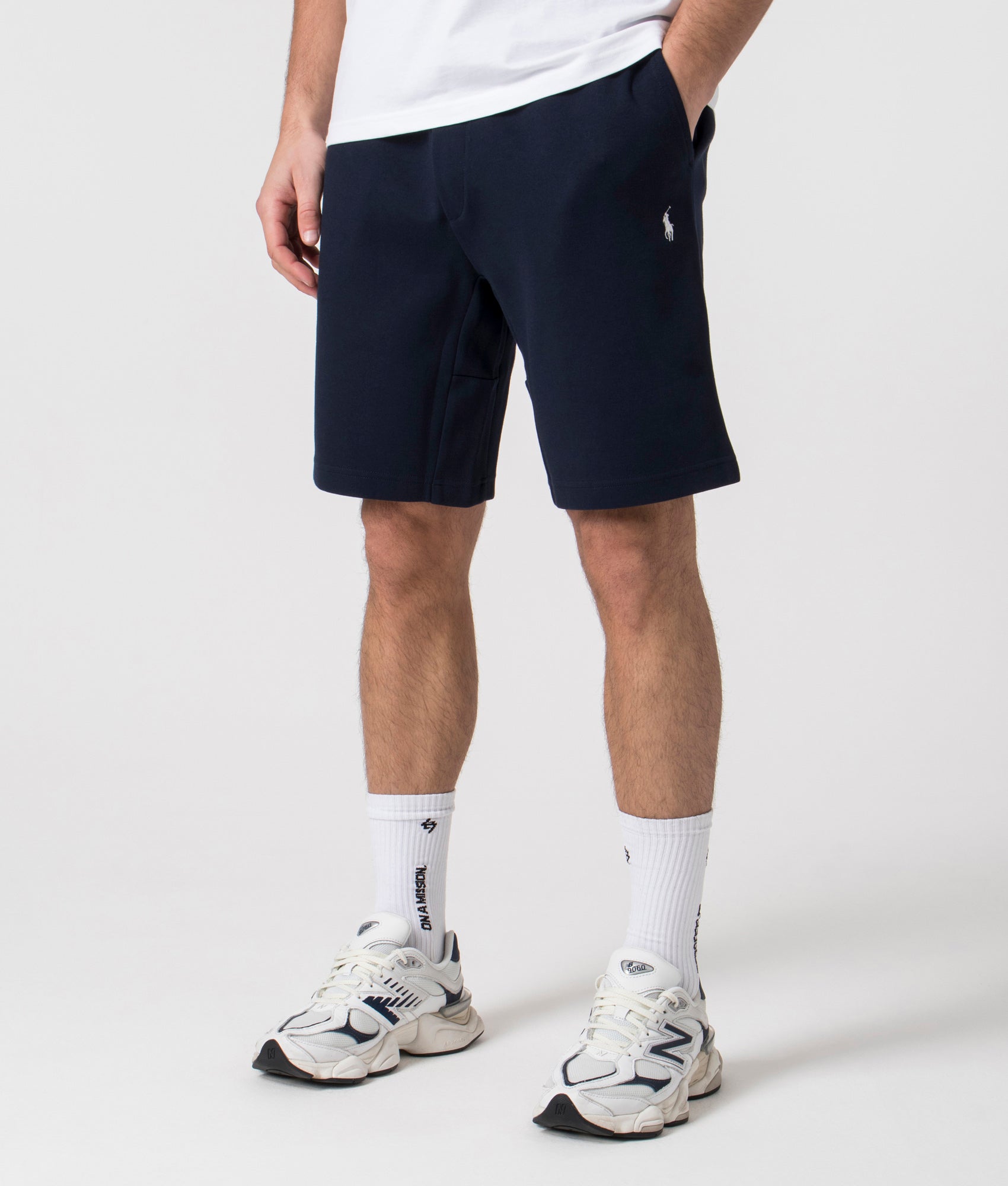 Polo Ralph Lauren Mens Double Knit Athletic Sweat Shorts - Colour: 002 Aviator Navy - Size: XL