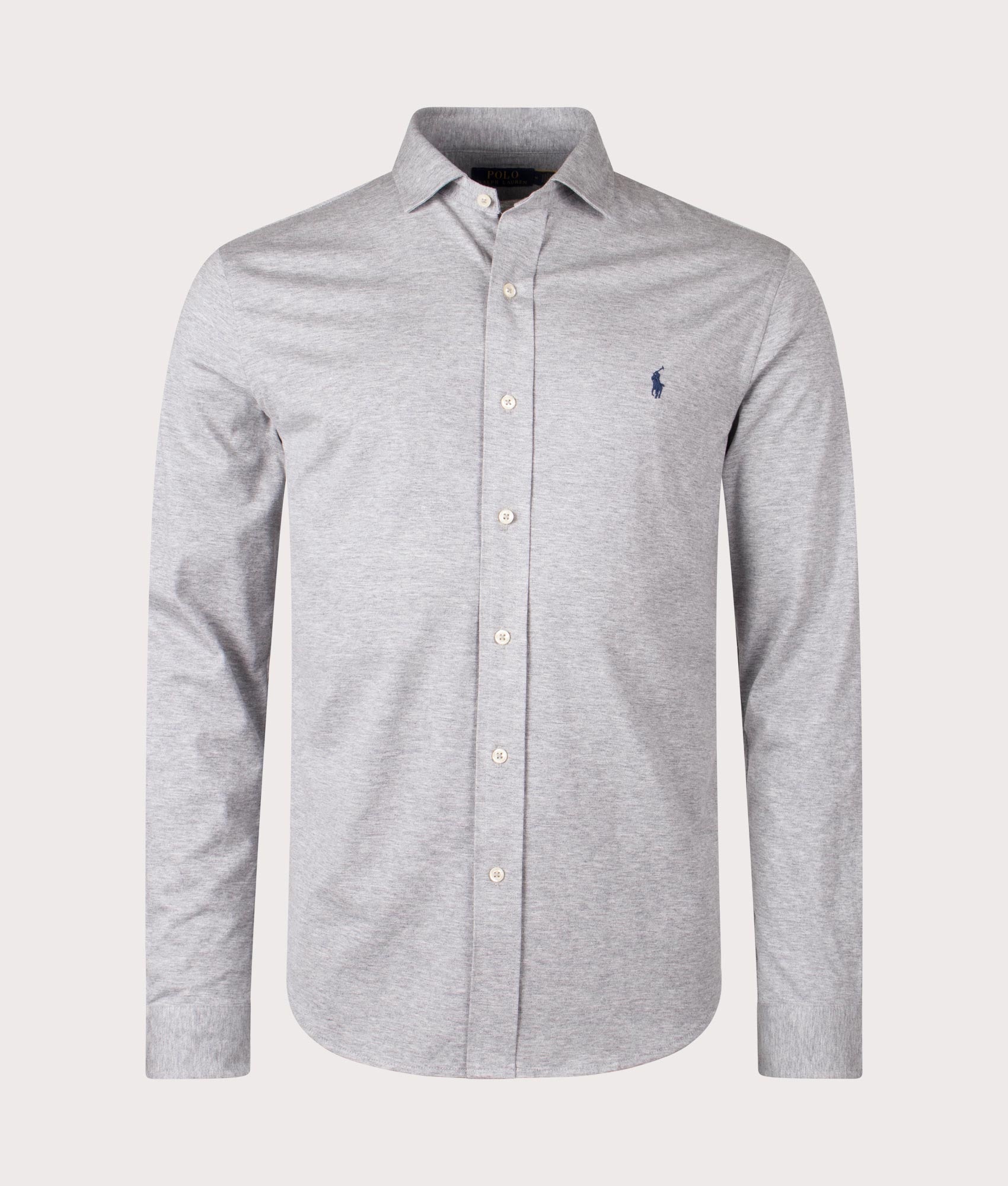 Polo Ralph Lauren Mens Estate Collar Jersey Shirt - Colour: 002 Andover Heather - Size: Large