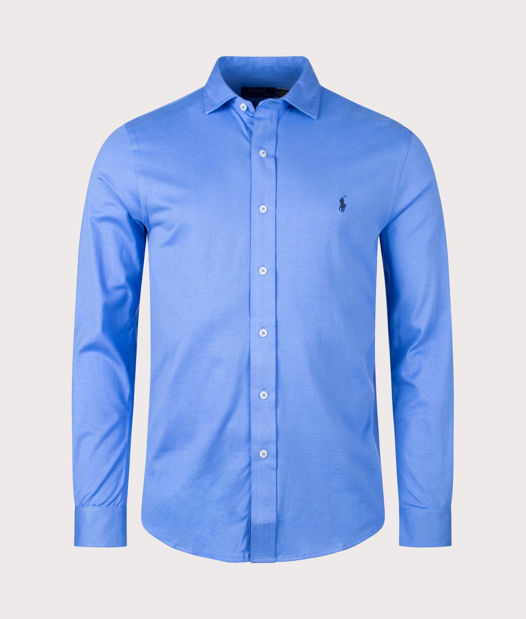 Polo Ralph Lauren Mens Jersey Shirt - Colour: 004 Harbor Island Blue - Size: Medium