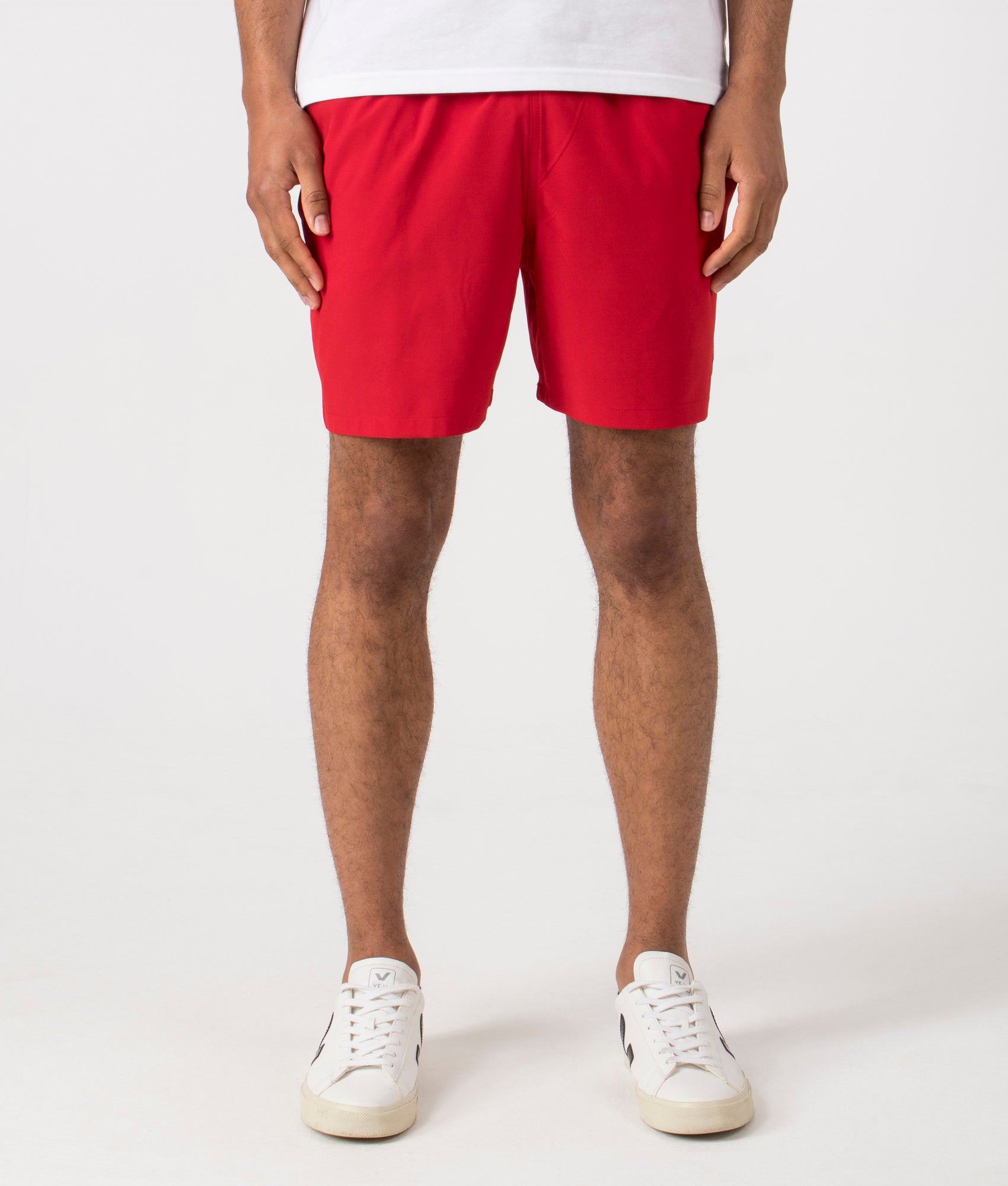 Polo Ralph Lauren Mens Regular Fit Traveler Mid Swim Shorts - Colour: 005 Red - Size: XL