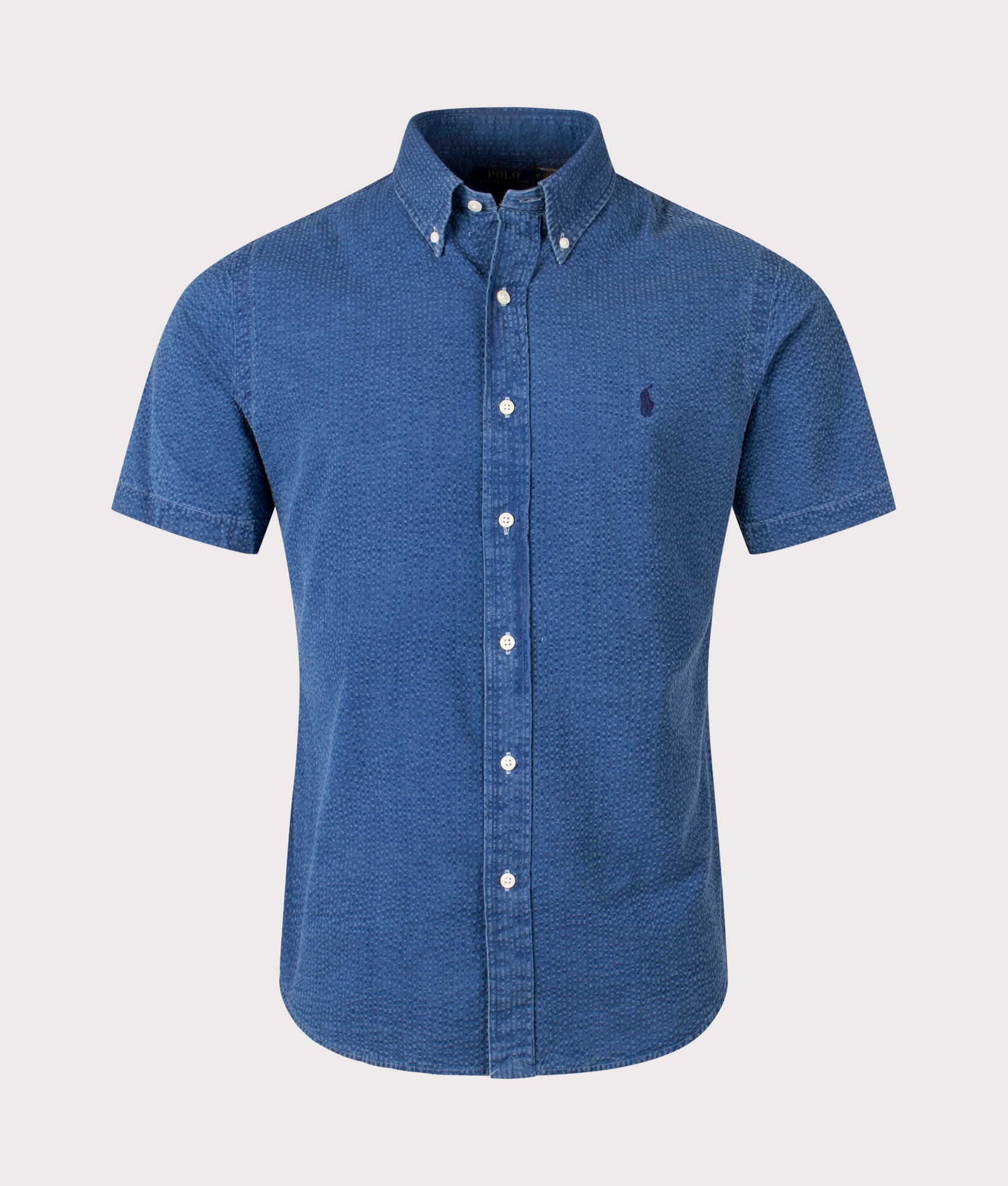 Polo Ralph Lauren Mens Custom Fit Short Sleeve Lightweight Shirt - Colour: 002 Dark Indigo - Size: X