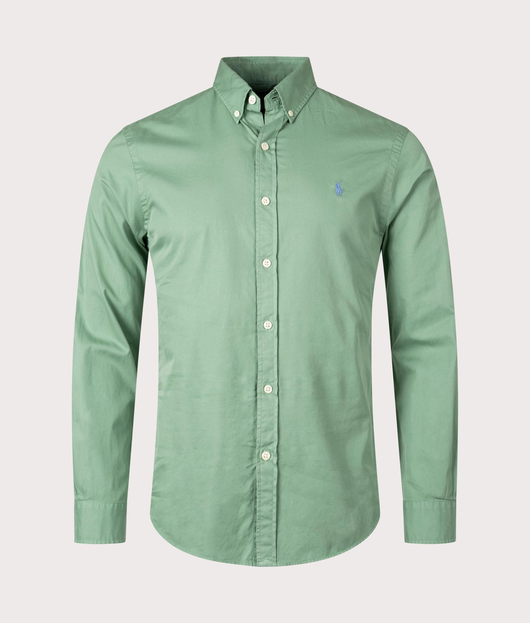 Polo Ralph Lauren Mens Slim Fit Twill Sport Shirt - Colour: 001 Faded Mint - Size: XL