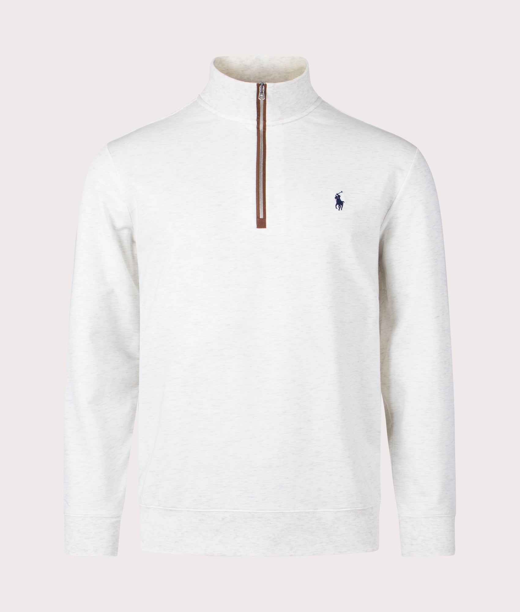 Polo Ralph Lauren Mens Quarter Zip Sweatshirt - Colour: 010 Natural - Size: XL