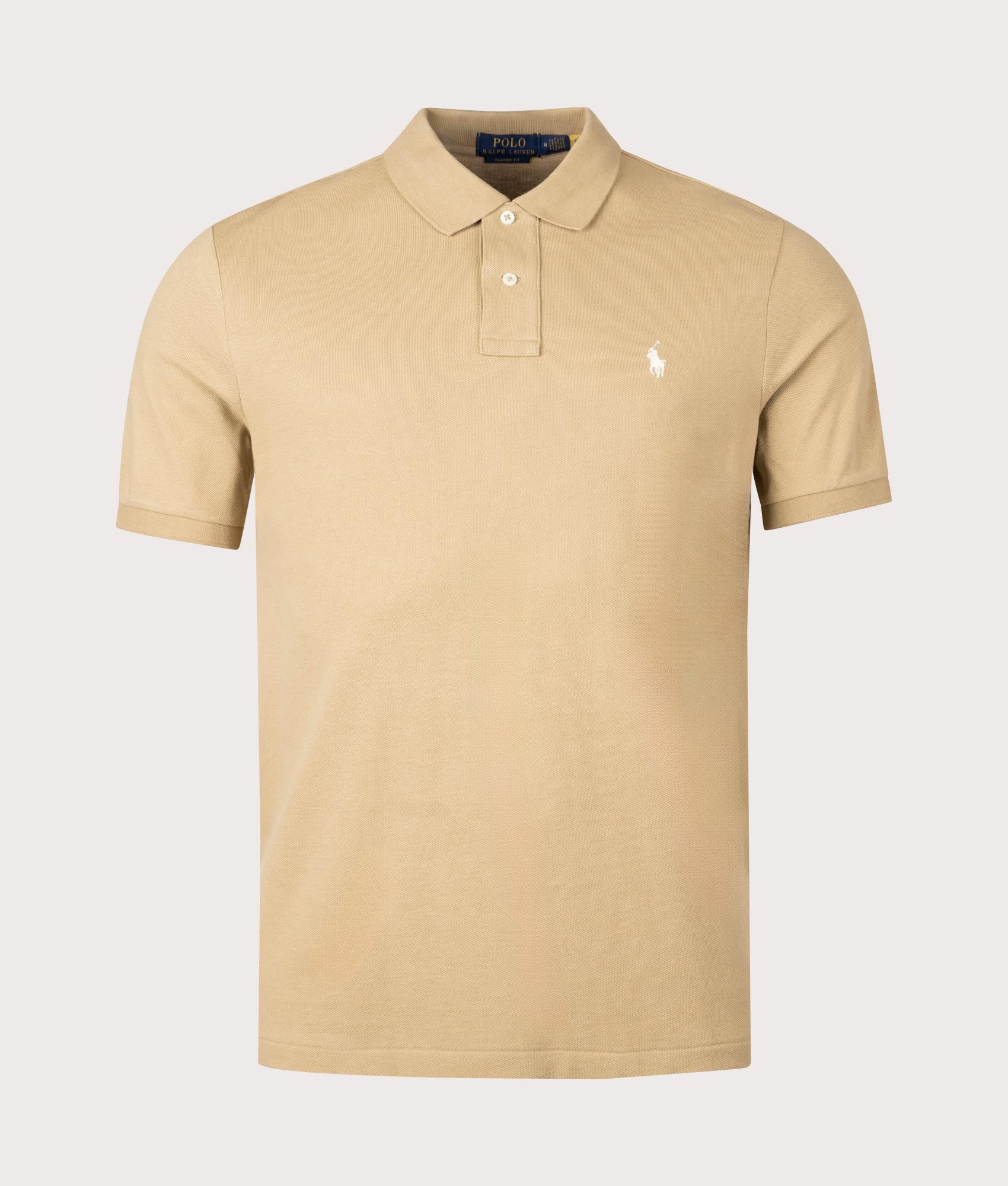 Polo Ralph Lauren Mens Classic Fit Mesh Polo Shirt - Colour: 379 Cafe Tan - Size: Large