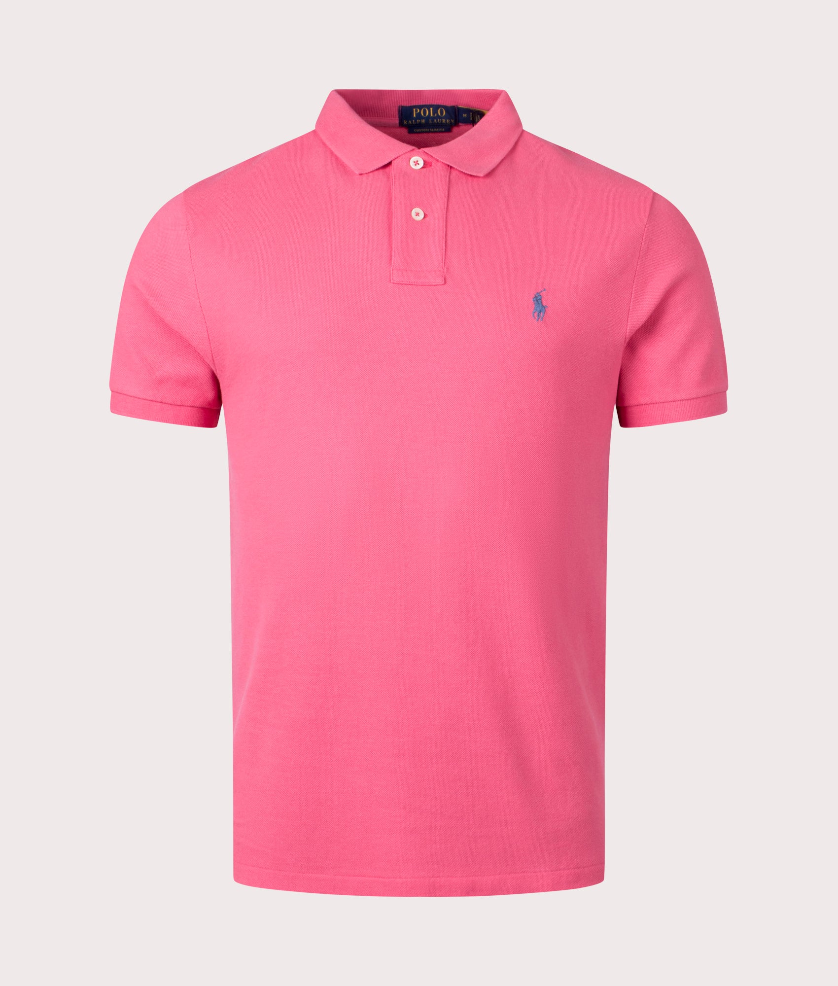 Polo Ralph Lauren Mens Custom Slim Fit Mesh Polo Shirt - Colour: 324 Red Sky - Size: XL