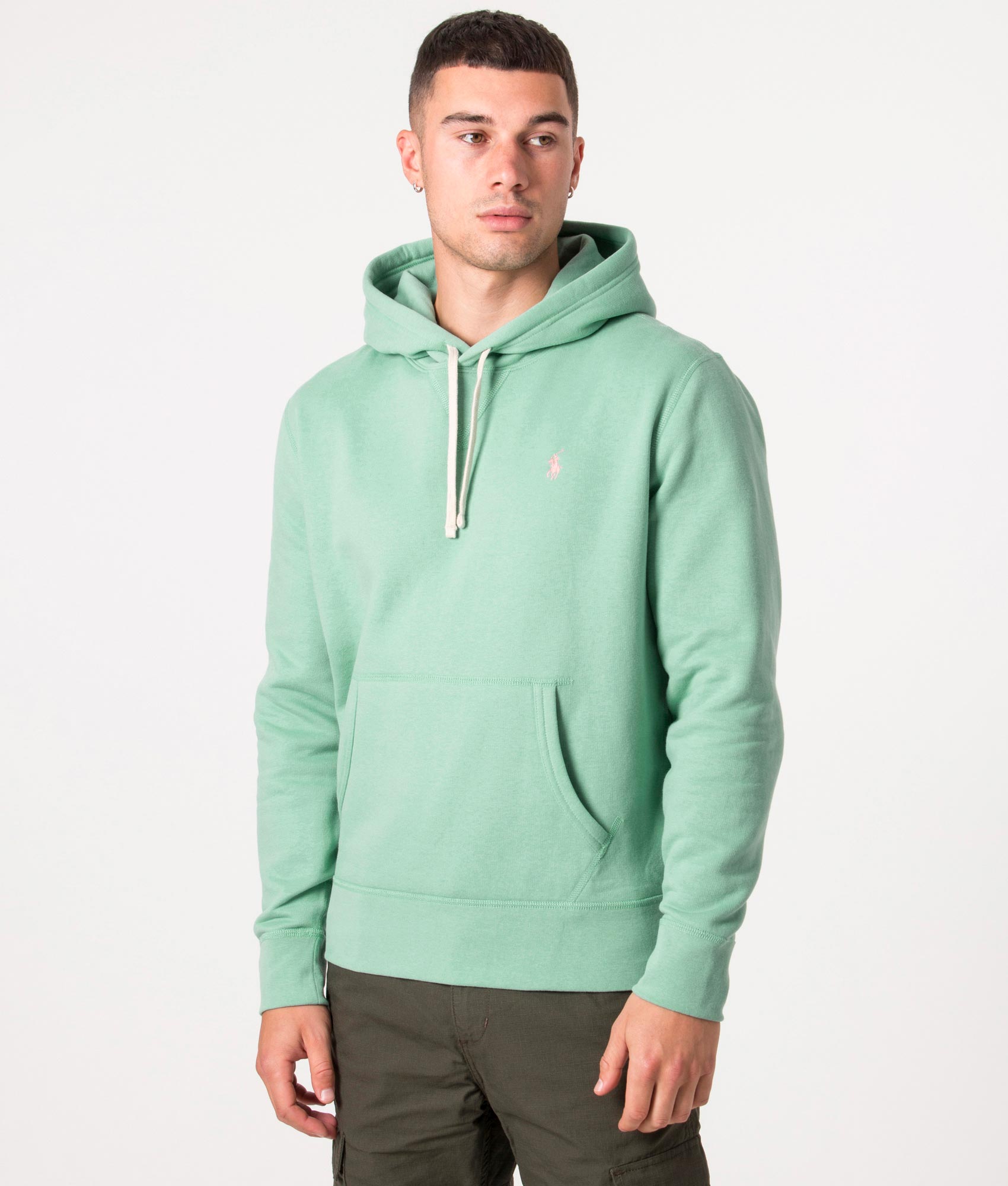 Polo Ralph Lauren Mens Relaxed Fit RL Fleece Hoodie - Colour: 081 Essex Green - Size: Medium