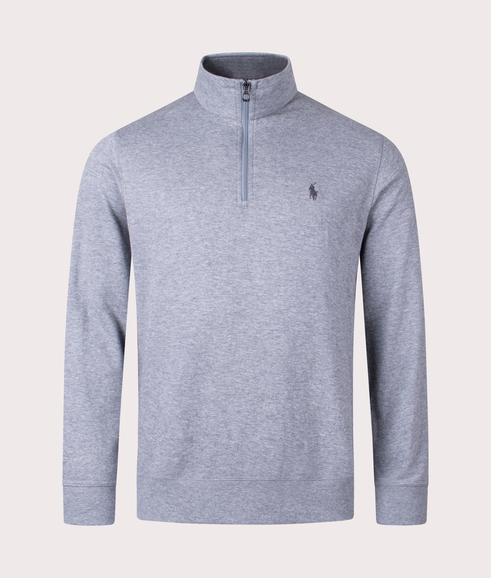 Polo Ralph Lauren Mens Quarter Zip Sweatshirt - Colour: 051 Stel Heather - Size: Medium