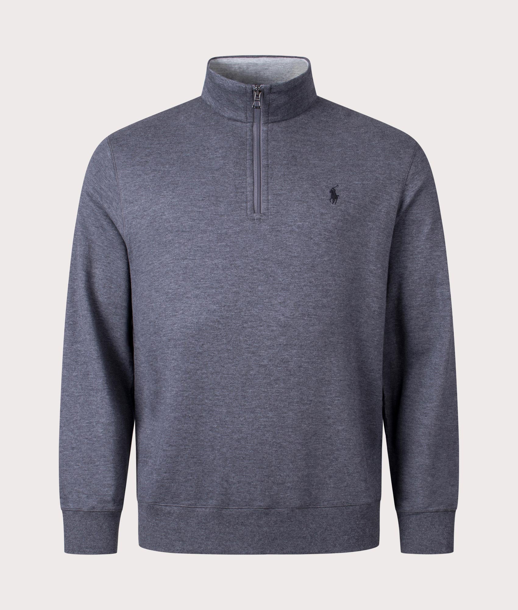 Polo Ralph Lauren Mens Quarter Zip Sweatshirt - Colour: 052 Barclay Heather - Size: Large